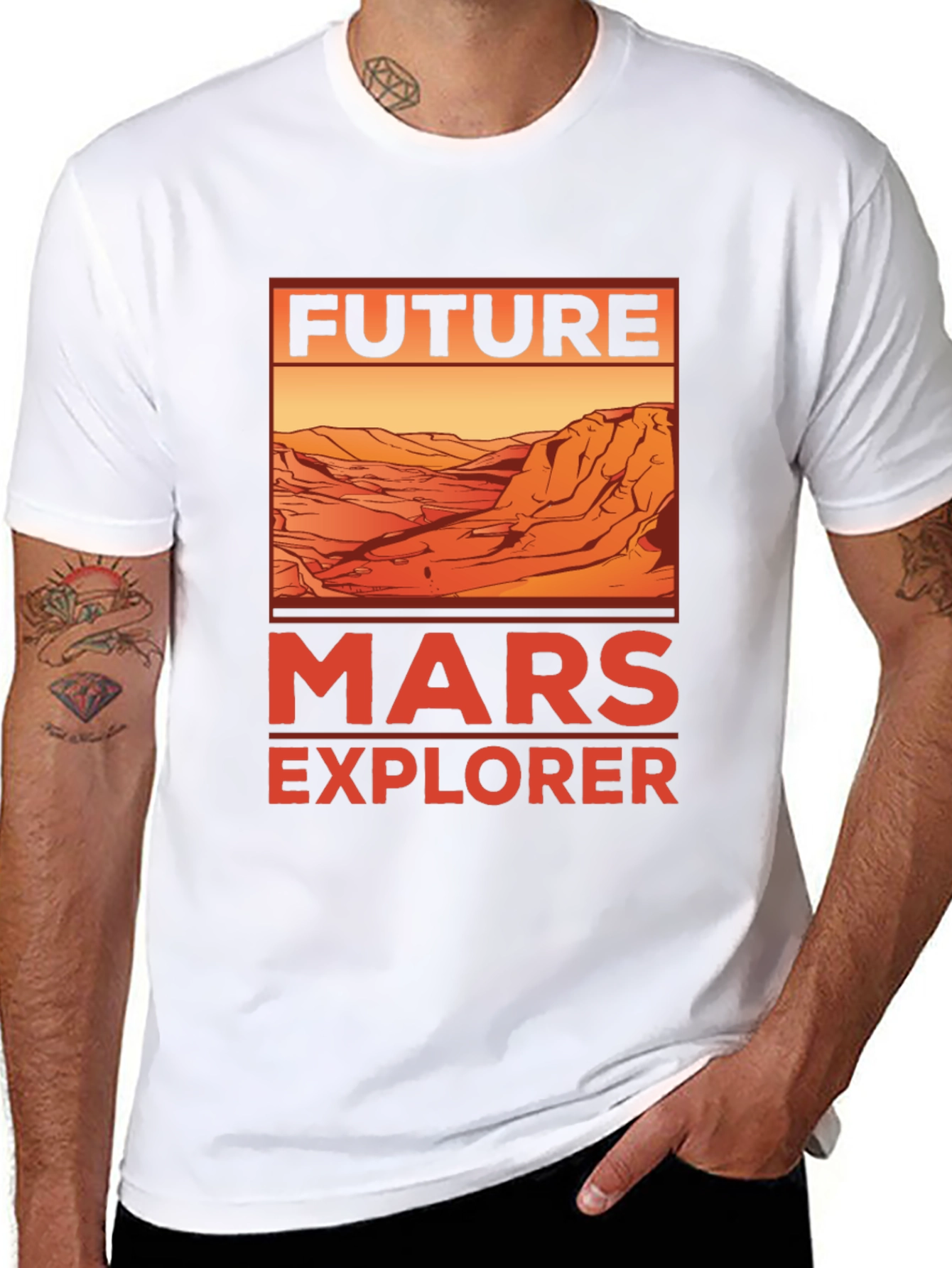 Future Mars Explorer Graphic T-Shirt
