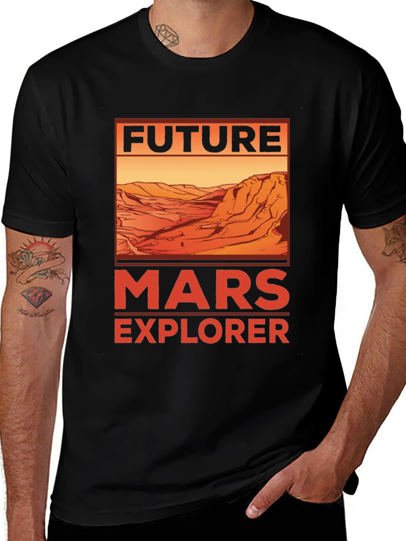 Future Mars Explorer Graphic T-Shirt