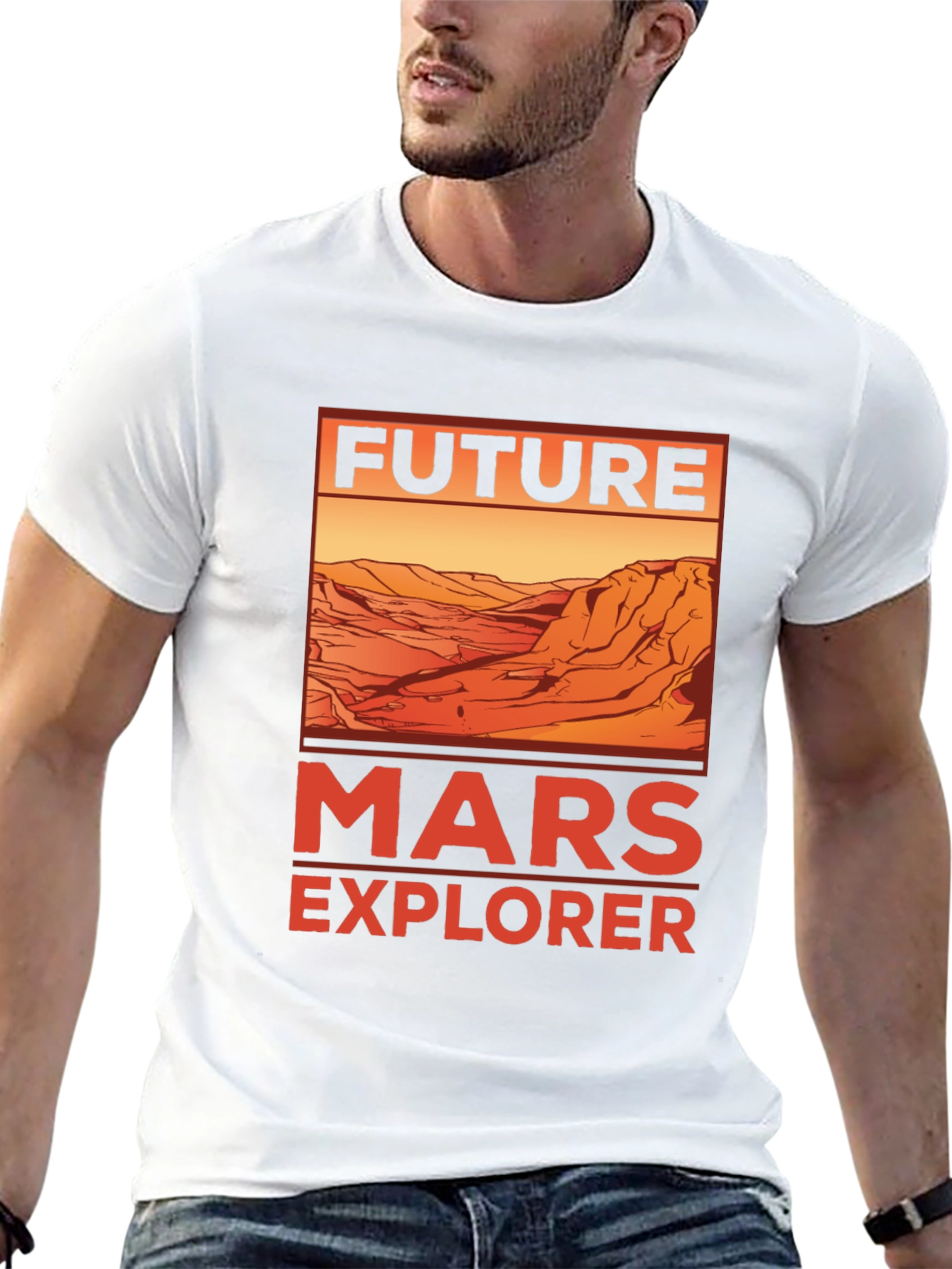 Future Mars Explorer Graphic T-Shirt