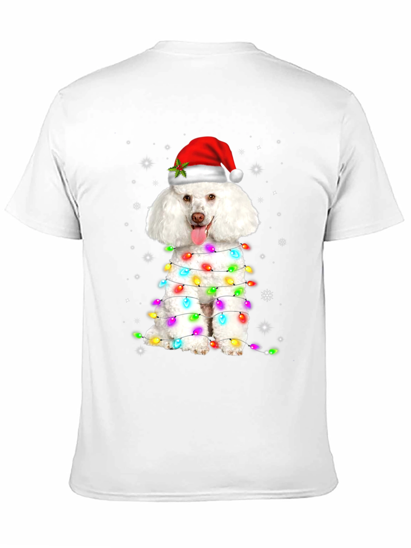 Festive Poodle Christmas Lights T-Shirt