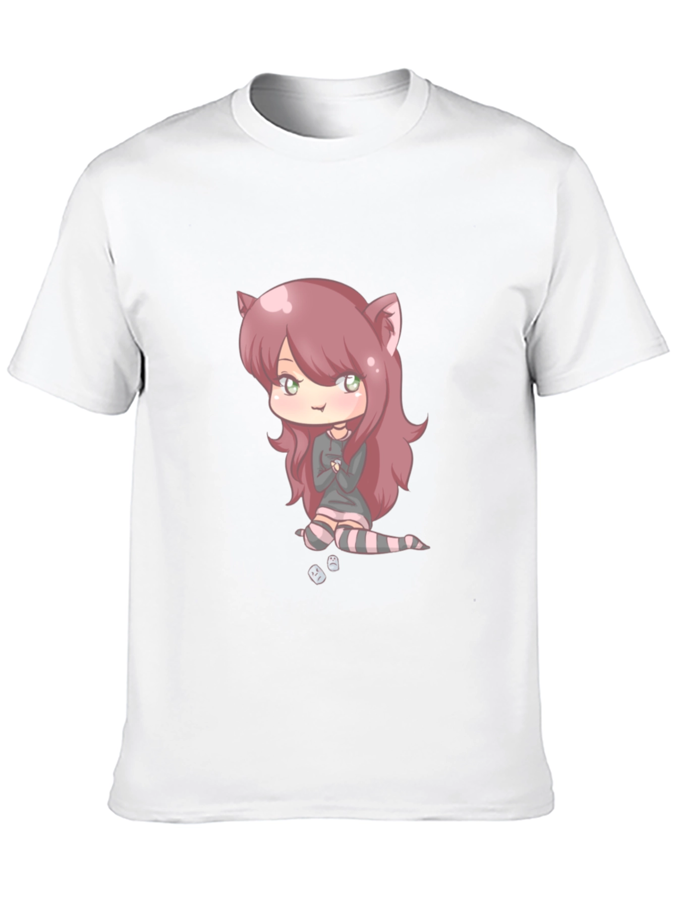 Anime Girl Graphic Black T-Shirt