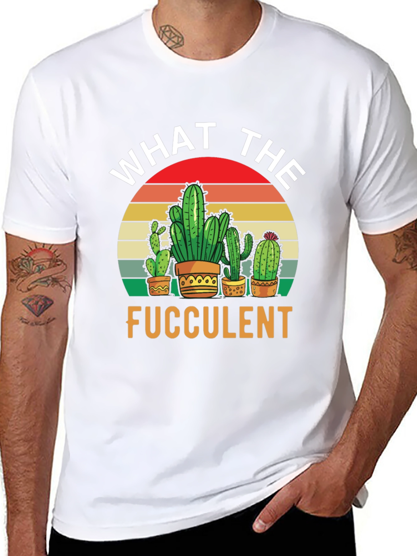 What the Fucculent T-Shirt - Cactus Lover Tee