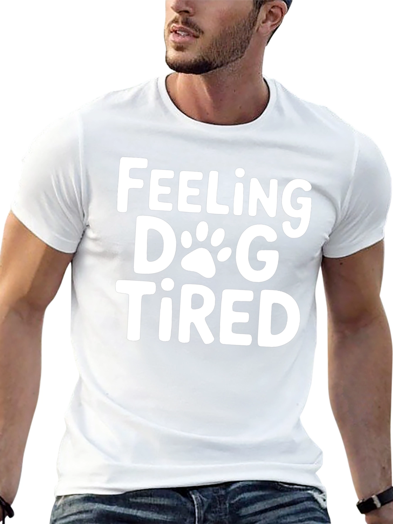 Feeling Dog Tired Funny Graphic Tee