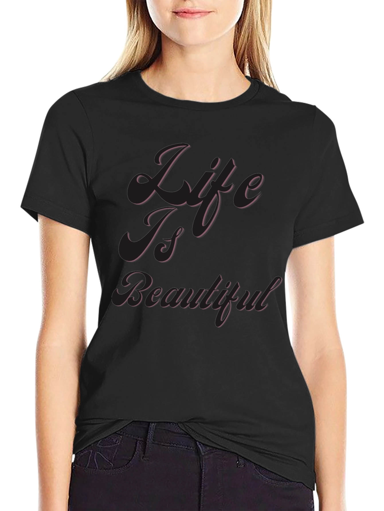 Life Is Beautiful Black T-Shirt