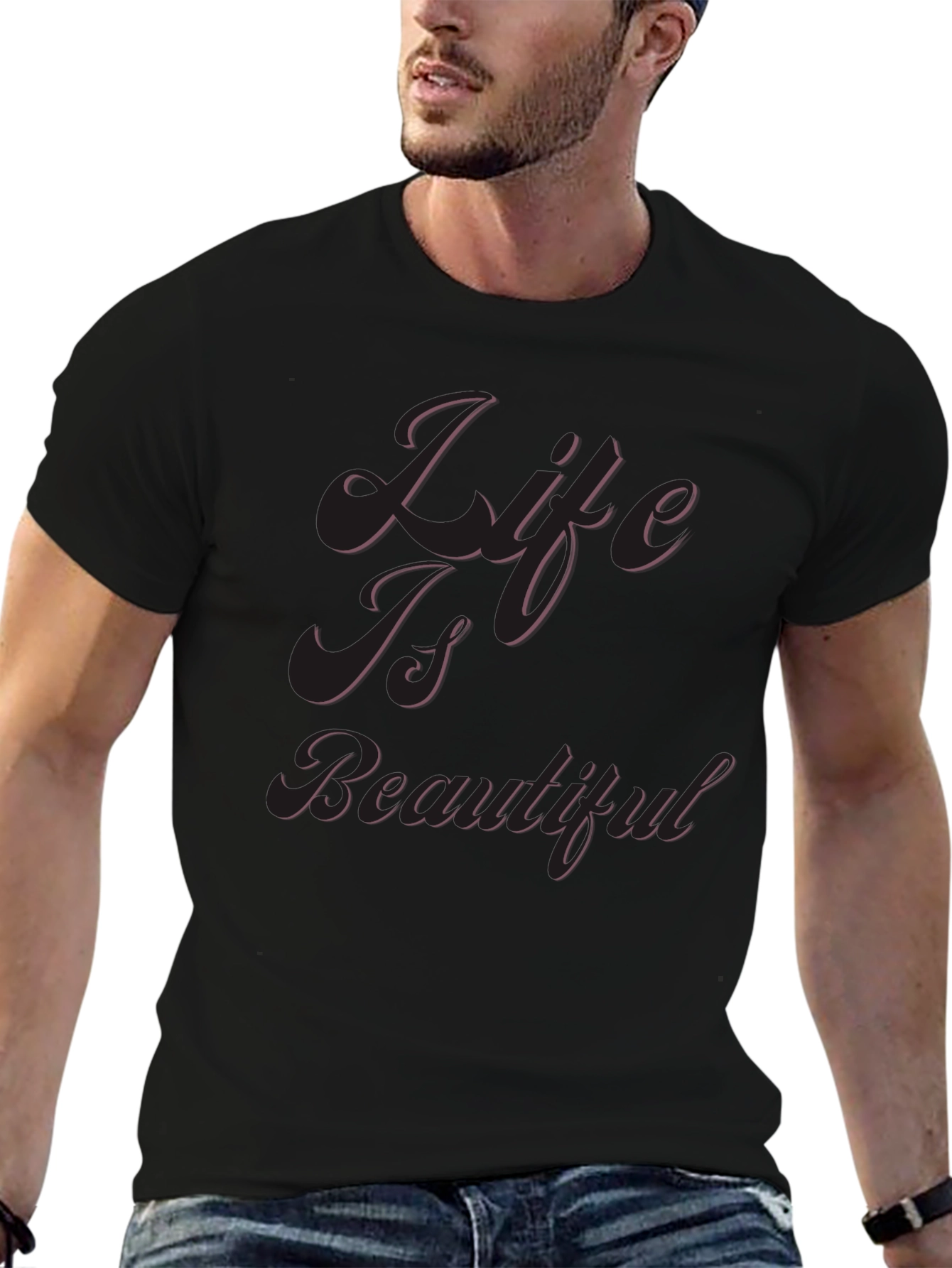 Life Is Beautiful Black T-Shirt