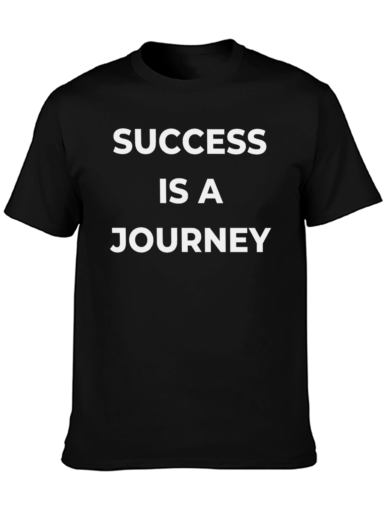 Success Journey Black T-Shirt | Inspirational Quote