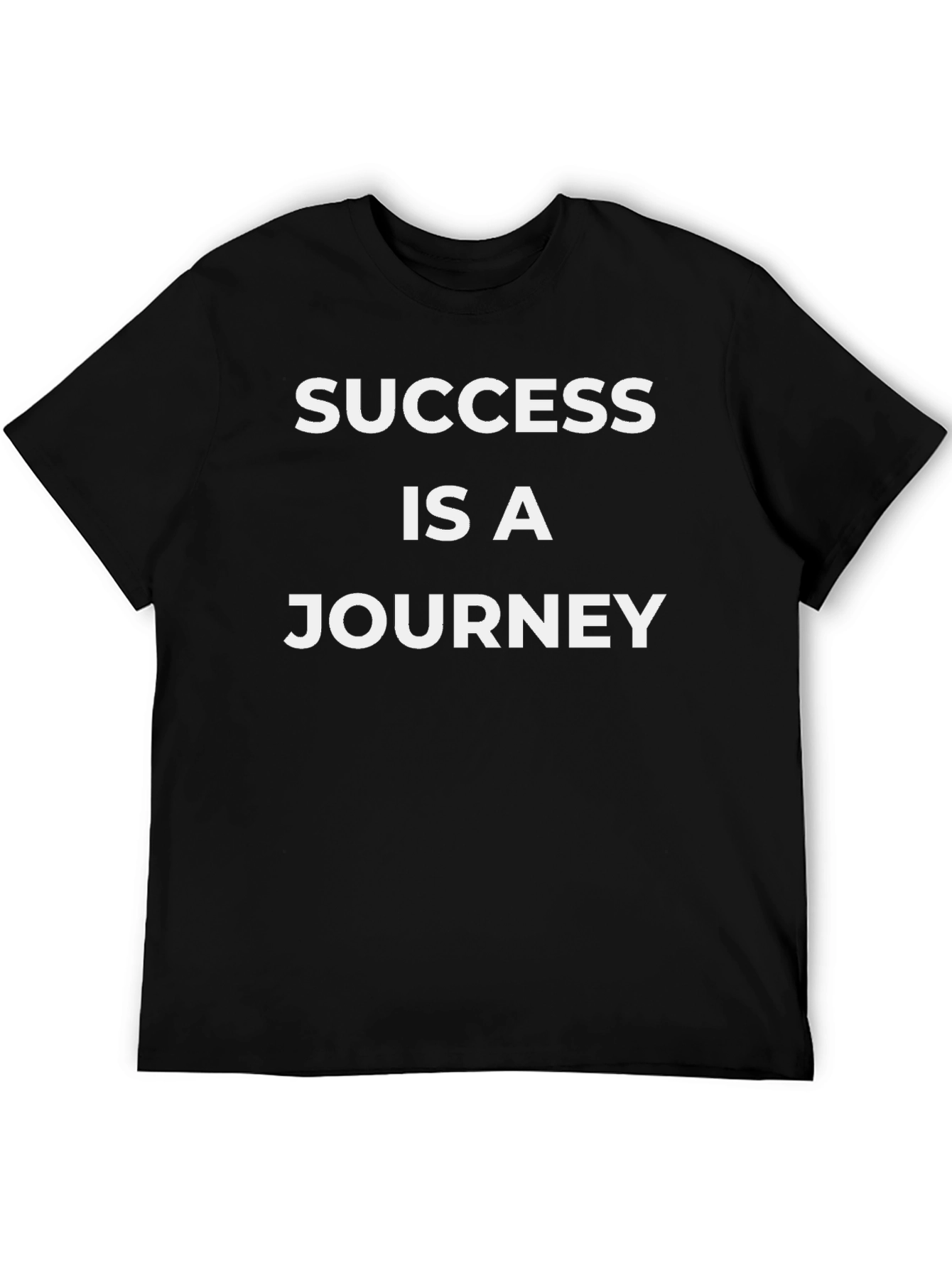 Success Journey Black T-Shirt | Inspirational Quote