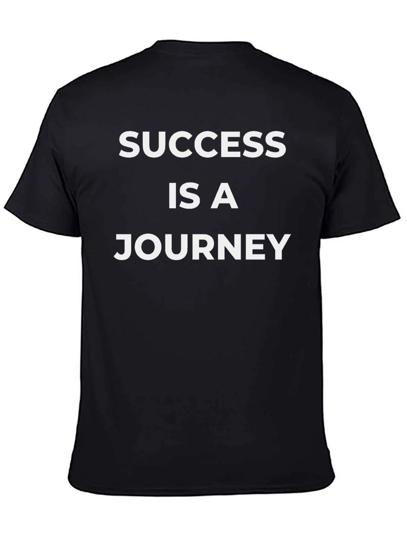 Success Journey Black T-Shirt | Inspirational Quote