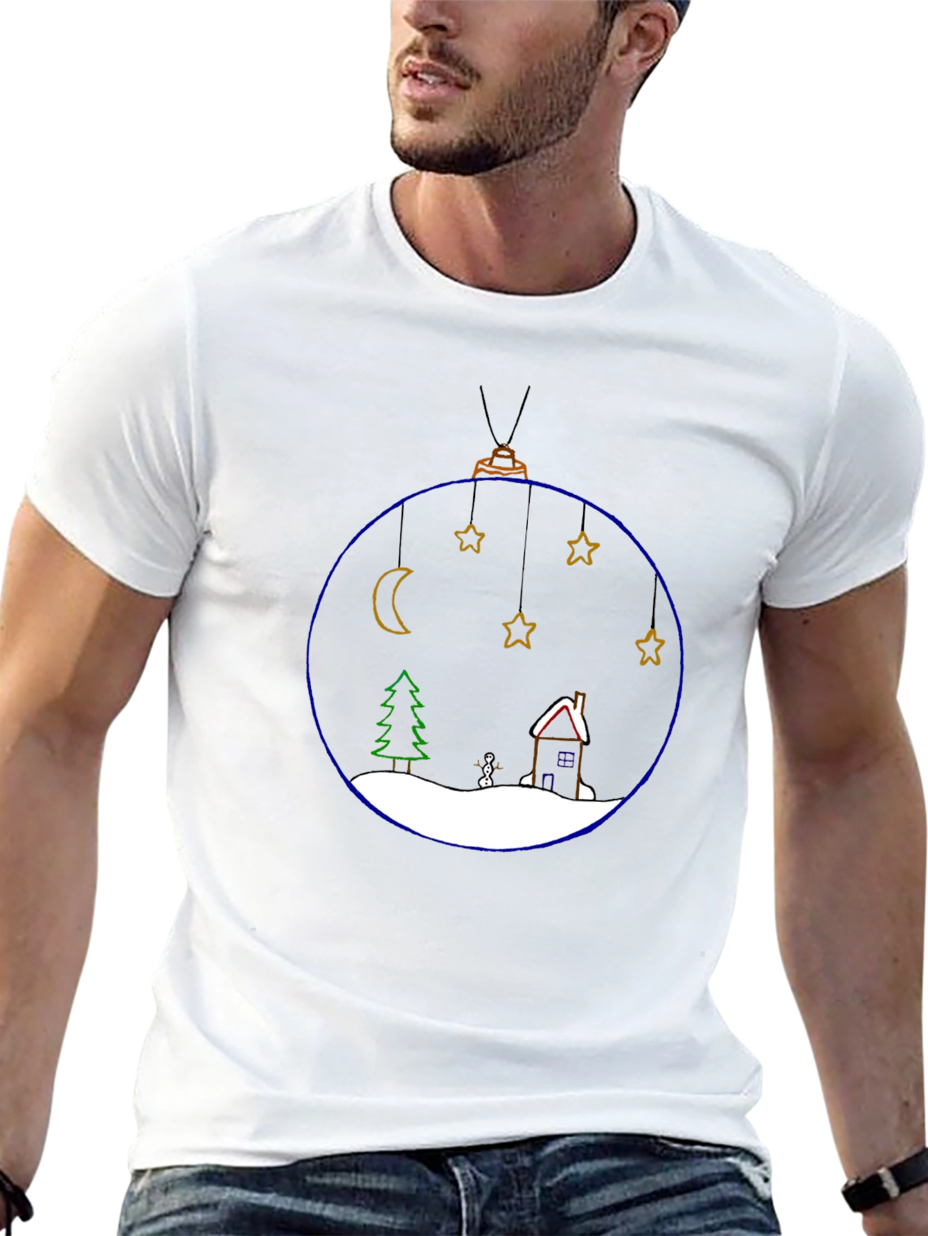 Festive Holiday Ornament T-Shirt - Black