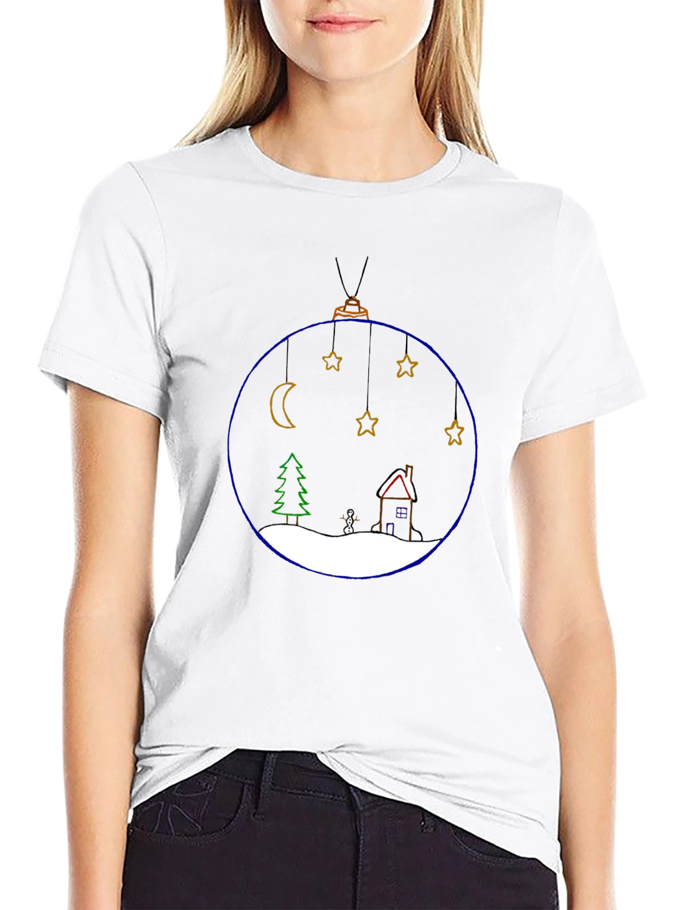 Festive Holiday Ornament T-Shirt - Black