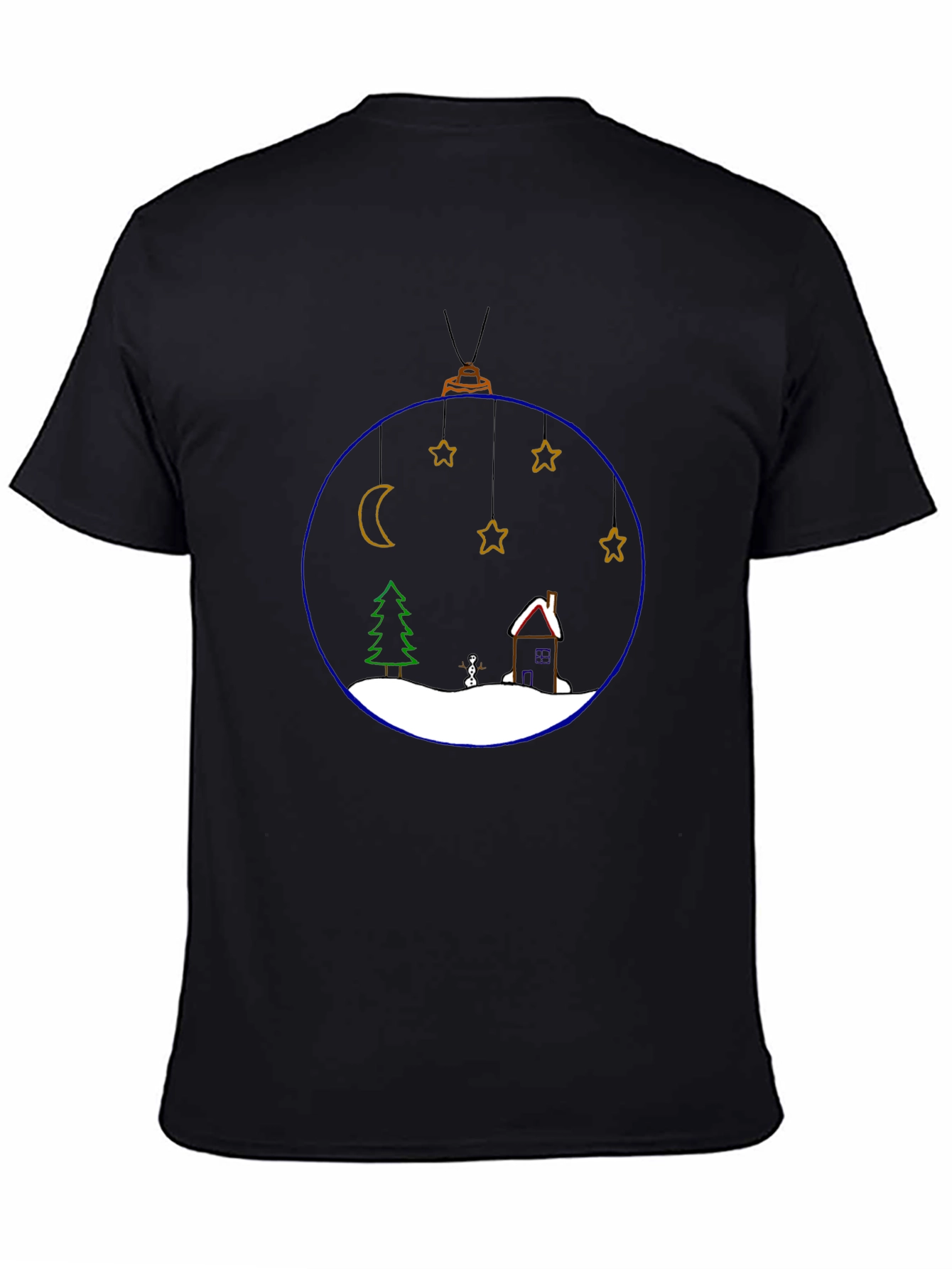 Festive Holiday Ornament T-Shirt - Black