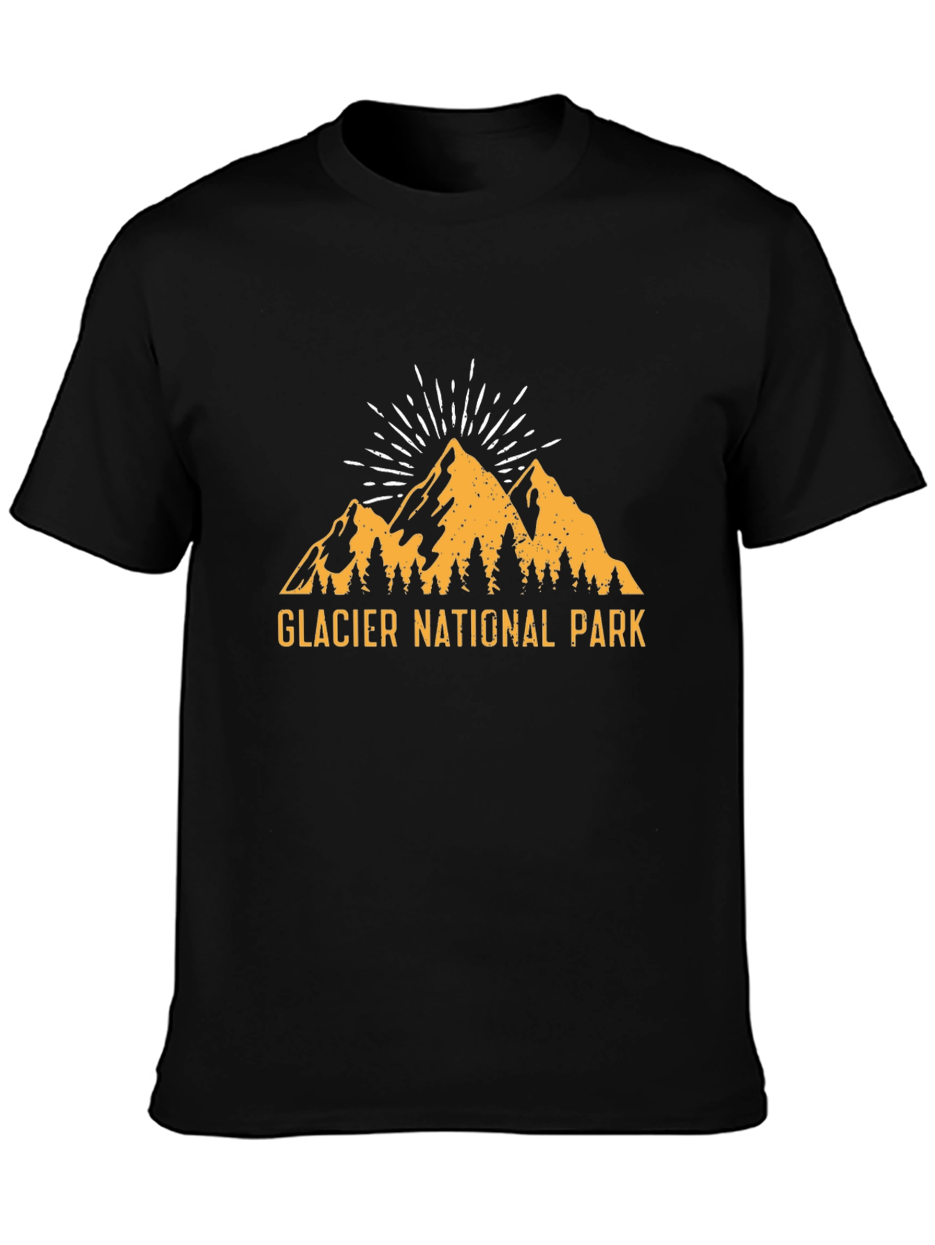 Glacier National Park Graphic T-Shirt - Black