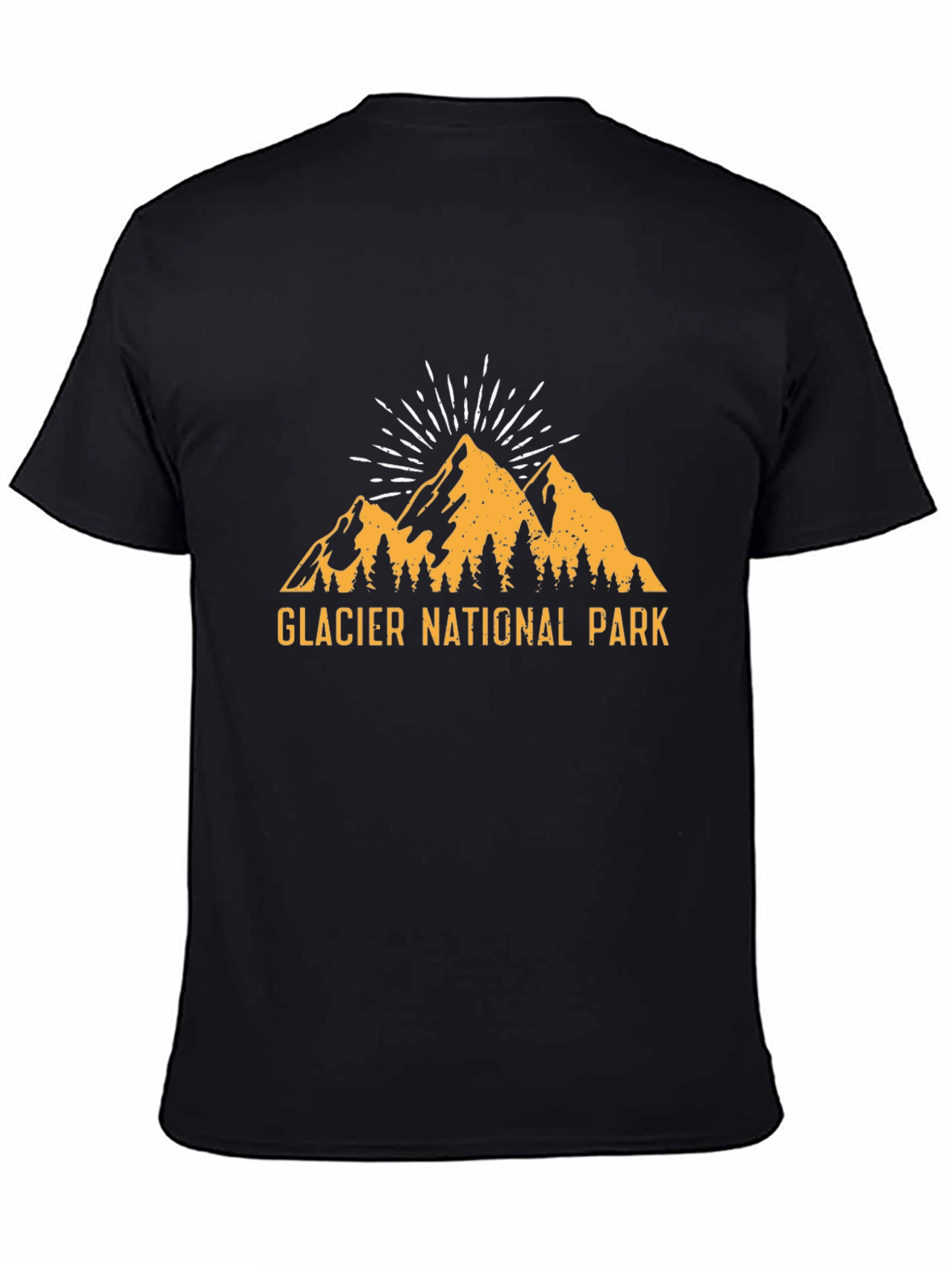 Glacier National Park Graphic T-Shirt - Black