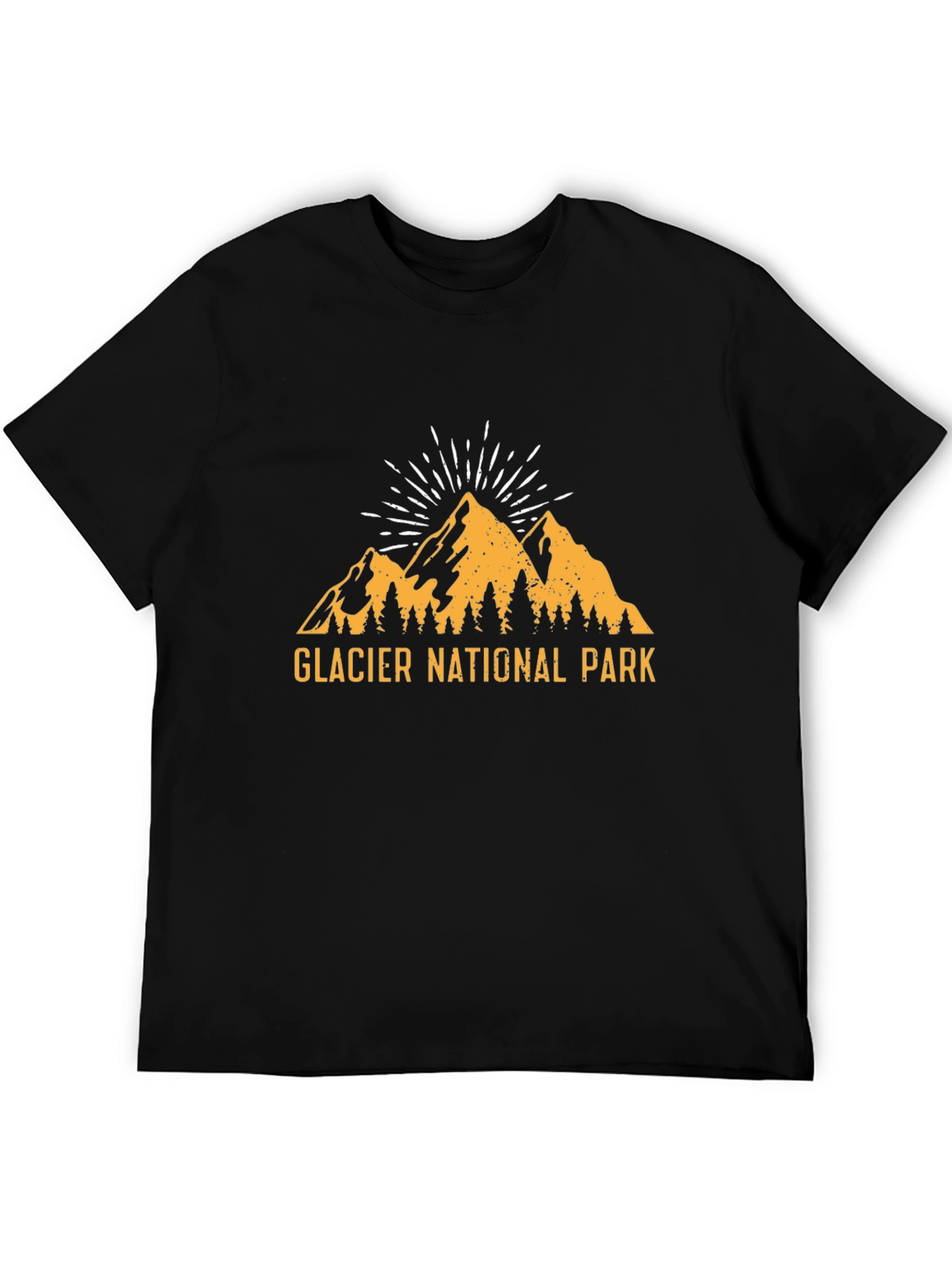 Glacier National Park Graphic T-Shirt - Black