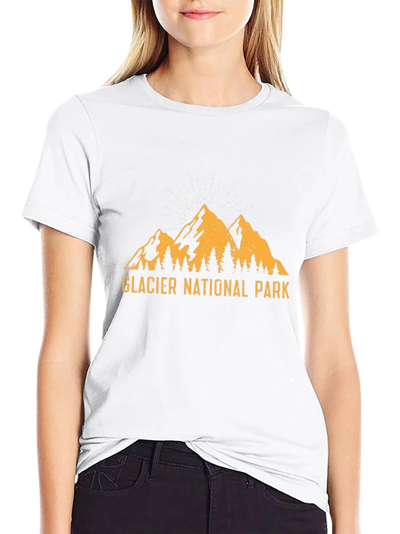 Glacier National Park Graphic T-Shirt - Black