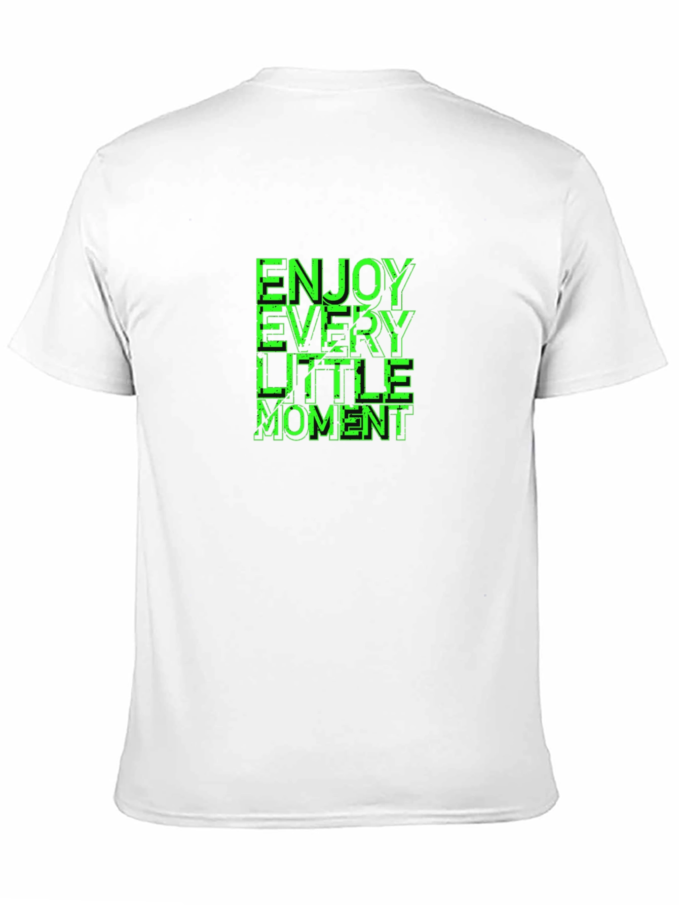 Enjoy Every Little Moment Black Graphic T-Shirt
