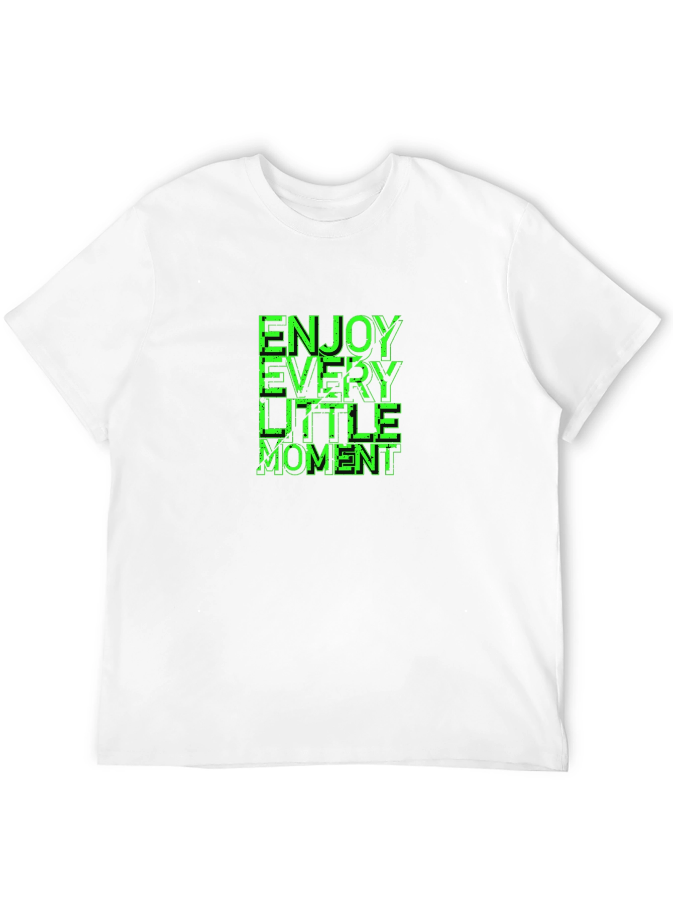 Enjoy Every Little Moment Black Graphic T-Shirt
