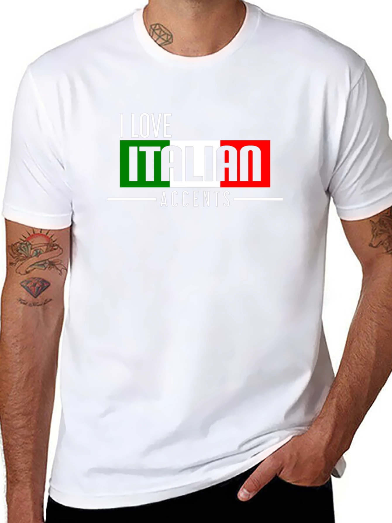 I Love Italian Accents Graphic T-Shirt