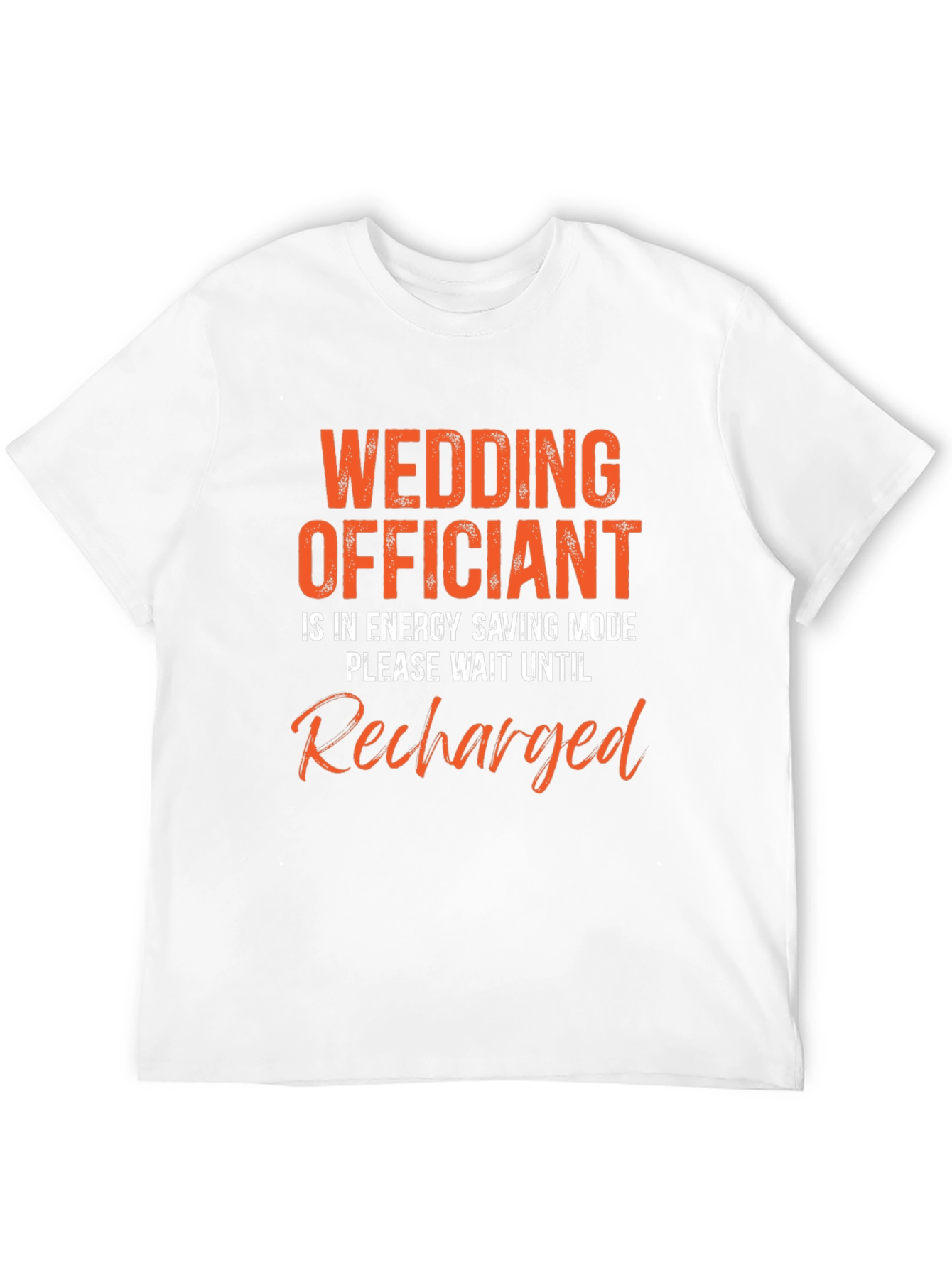 Wedding Officiant Energy Saving Mode Black T-Shirt