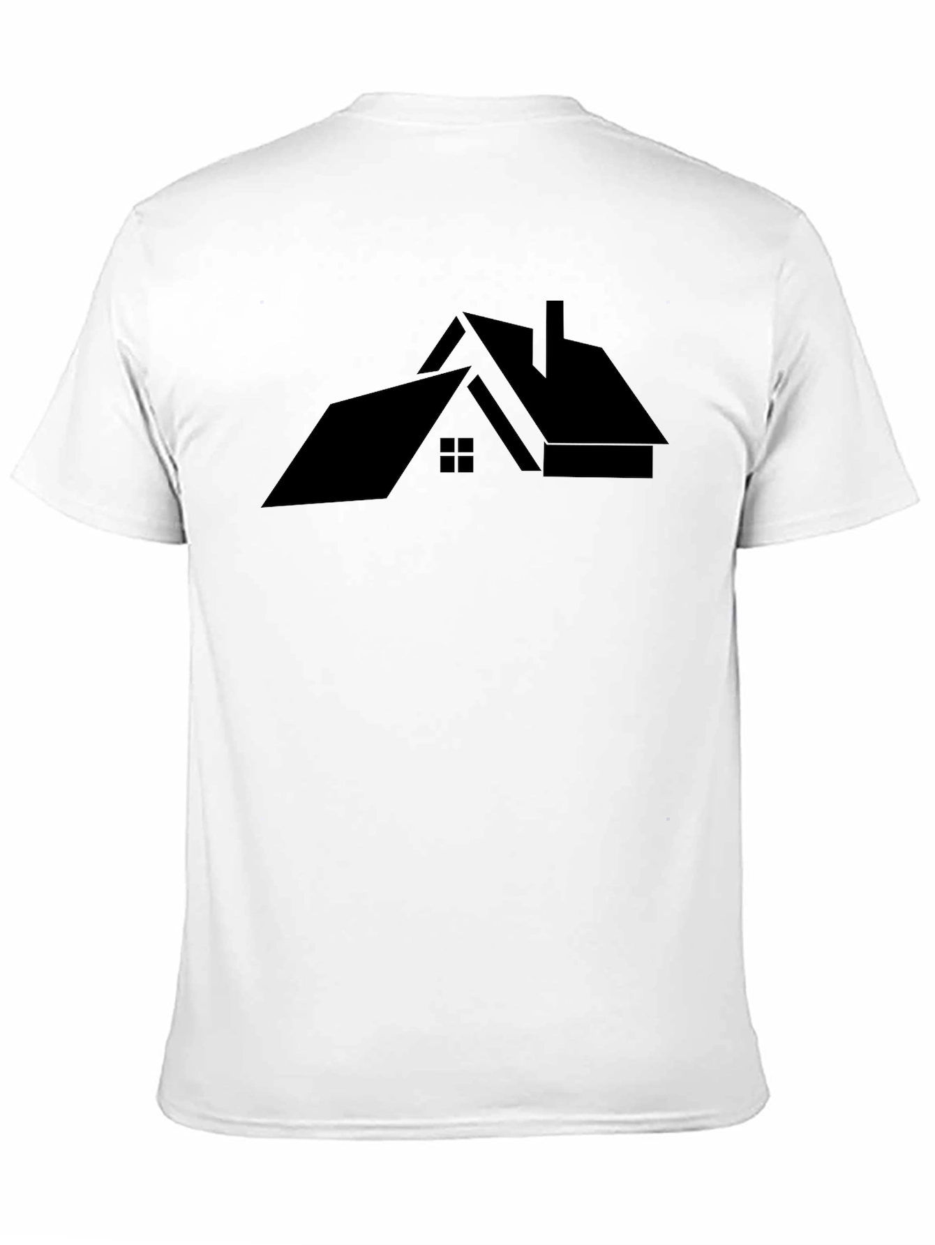 Modern House Graphic Tee - Black Cotton T-Shirt