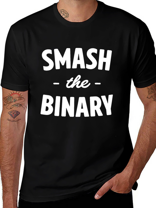 Smash the Binary Graphic T-Shirt - Black