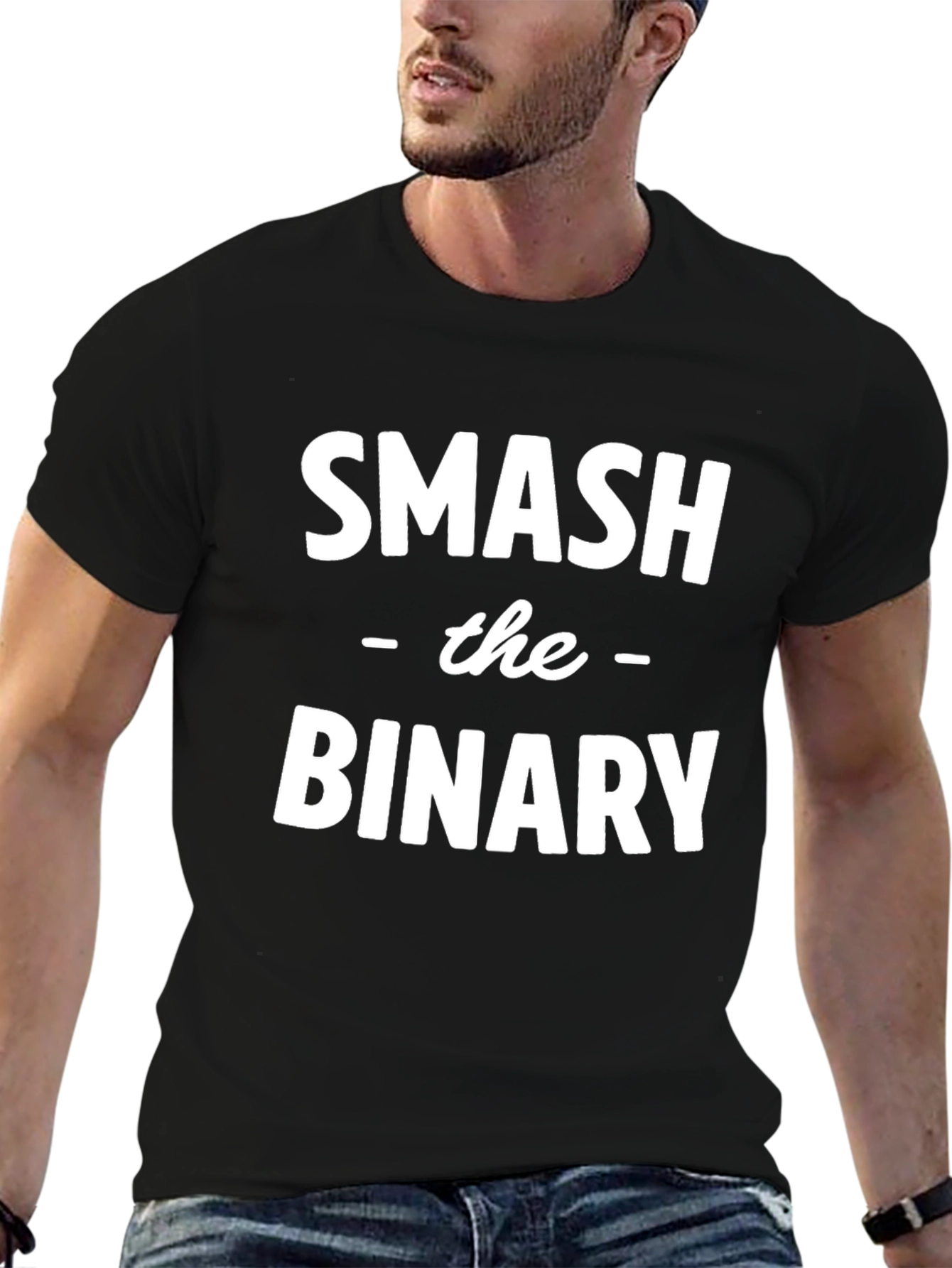 Smash the Binary Graphic T-Shirt - Black