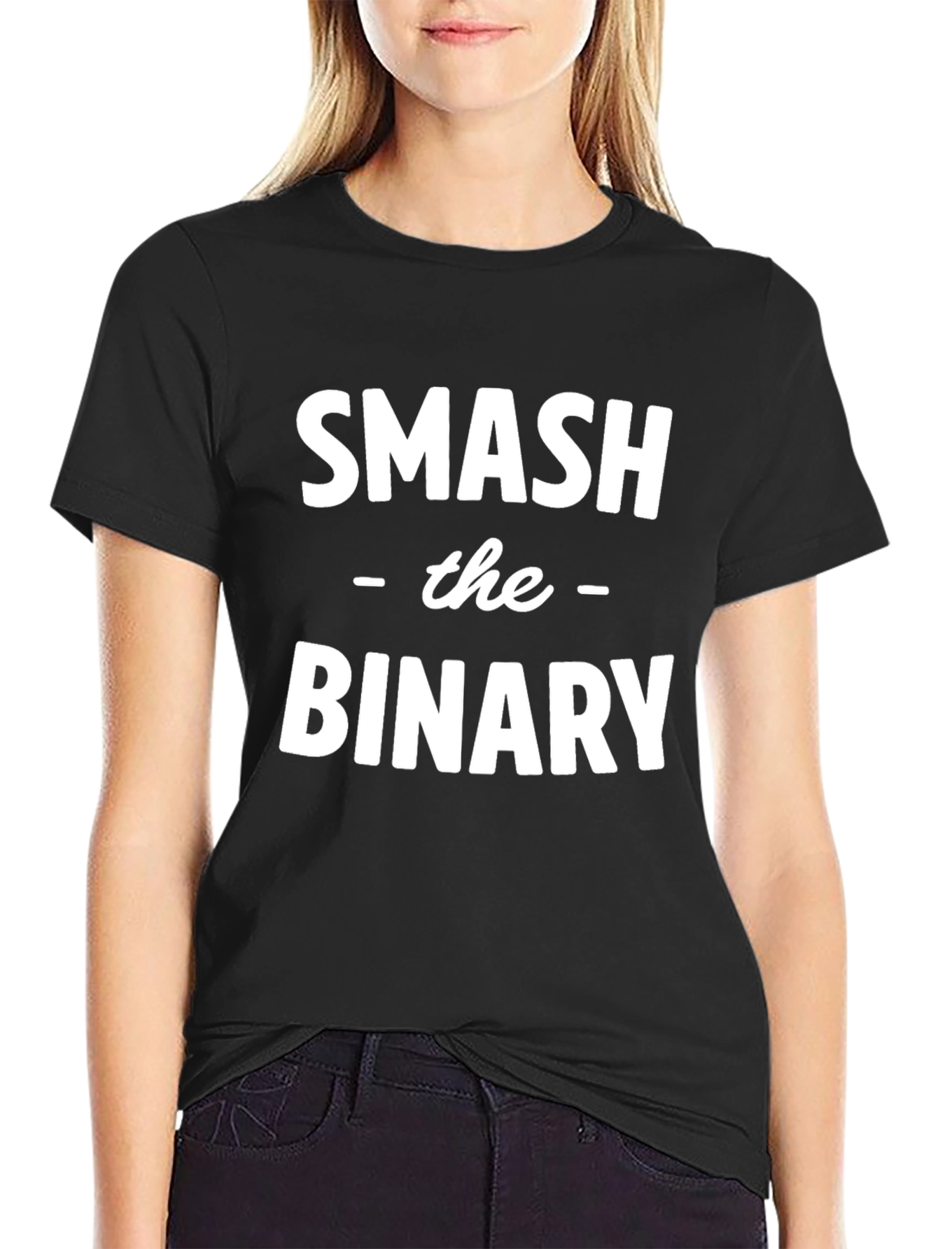 Smash the Binary Graphic T-Shirt - Black