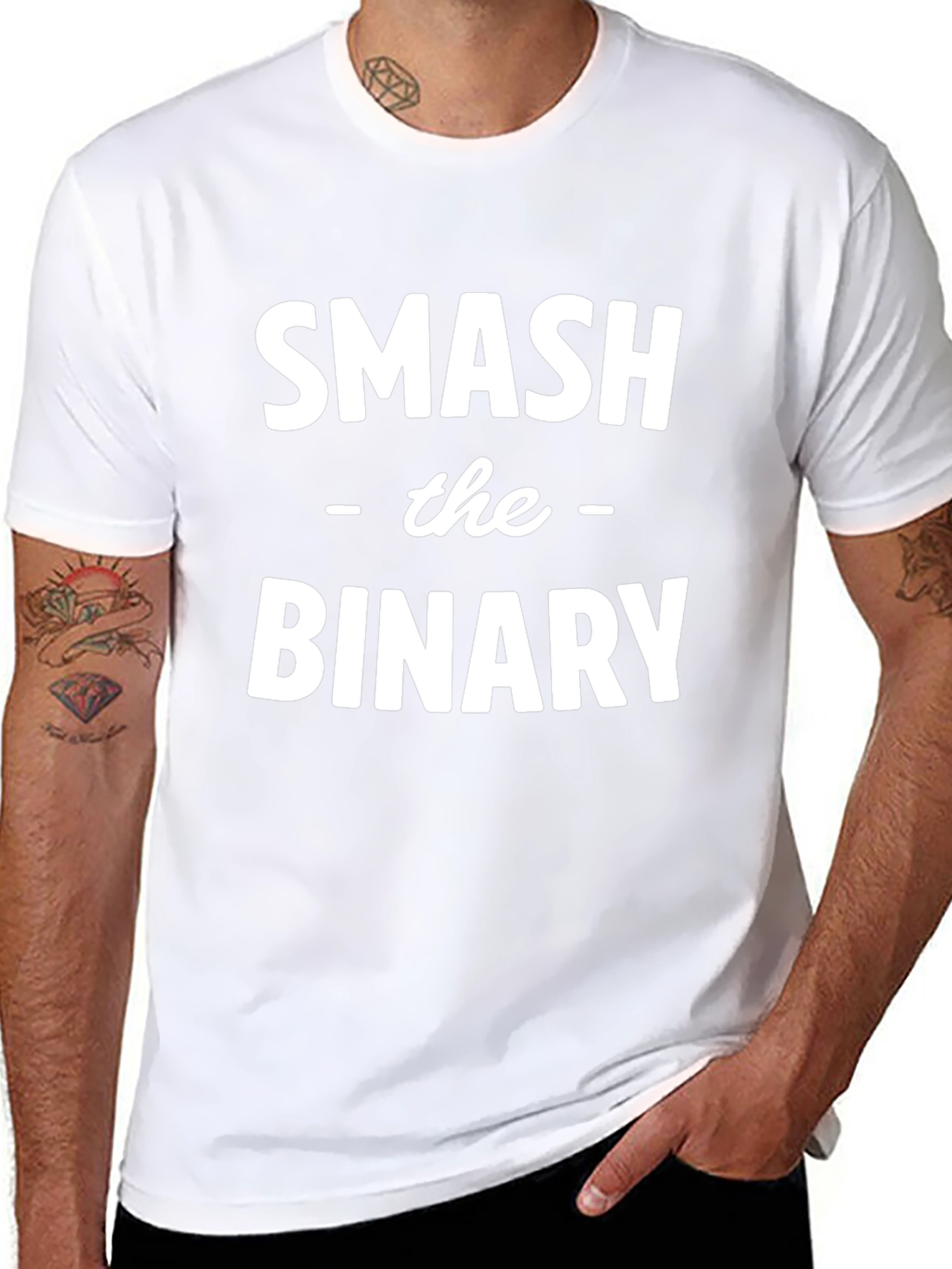 Smash the Binary Graphic T-Shirt - Black
