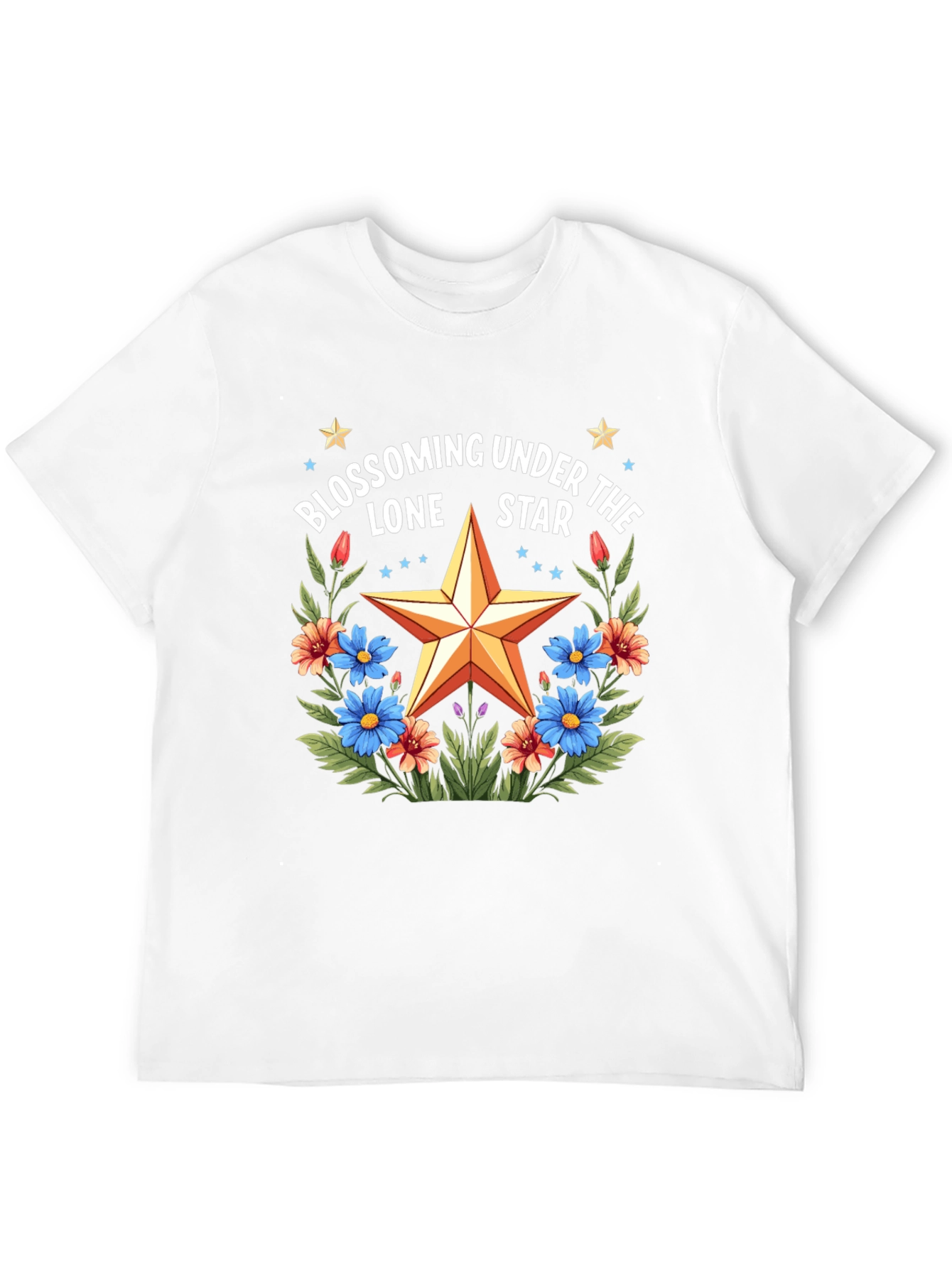Blossoming Under the Lone Star Graphic Tee