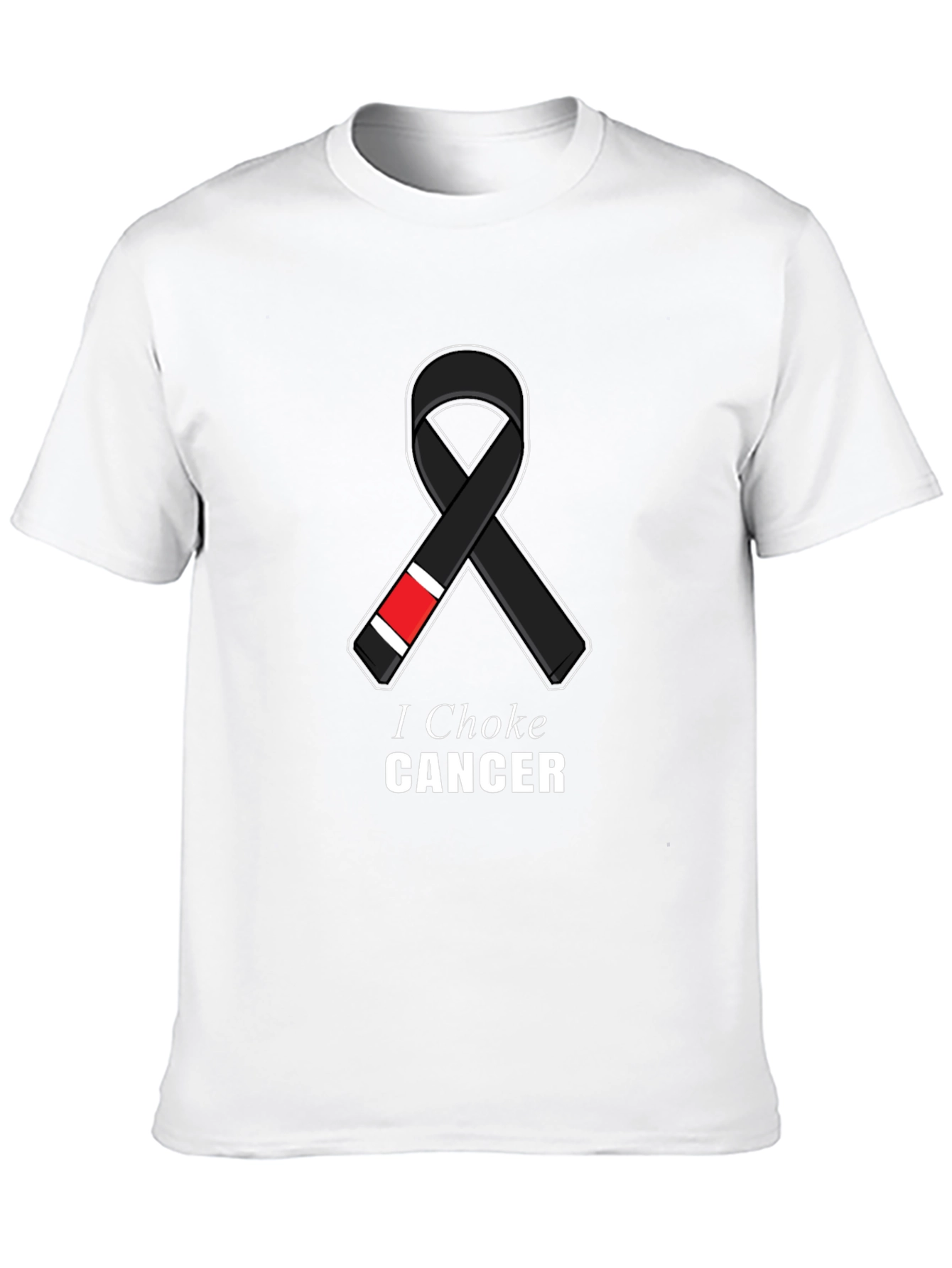 I Choke Cancer Jiu Jitsu Ribbon T-Shirt
