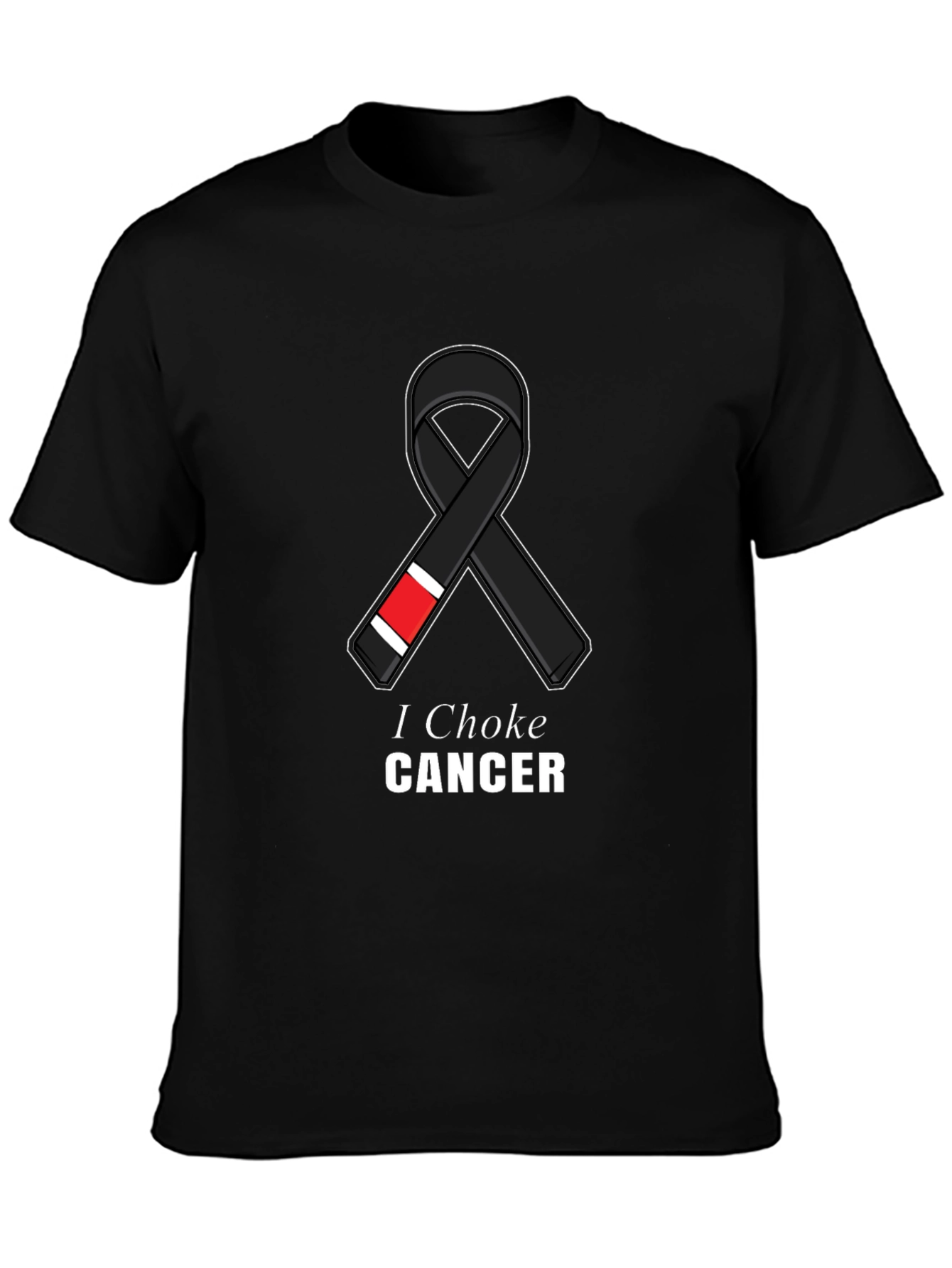 I Choke Cancer Jiu Jitsu Ribbon T-Shirt