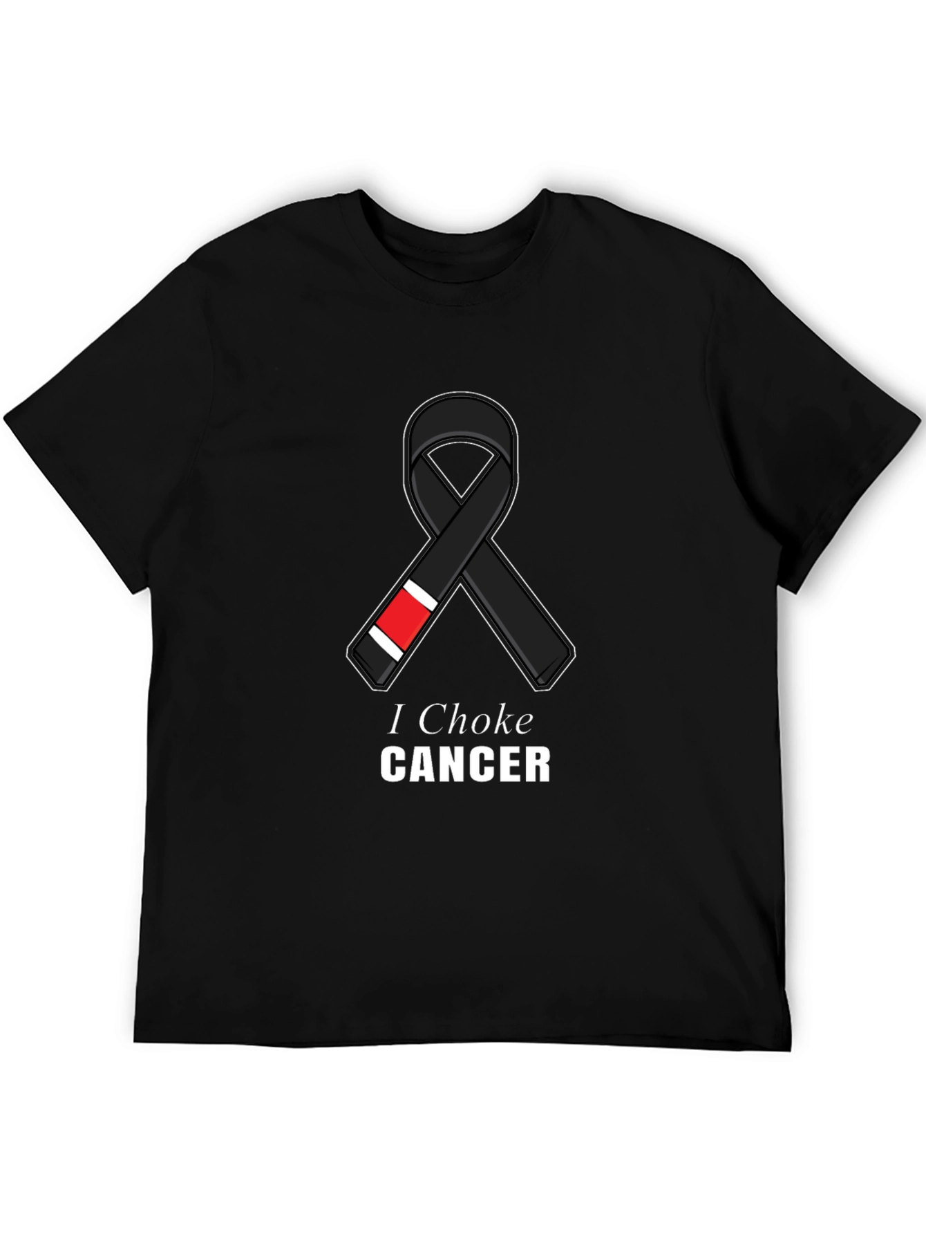 I Choke Cancer Jiu Jitsu Ribbon T-Shirt