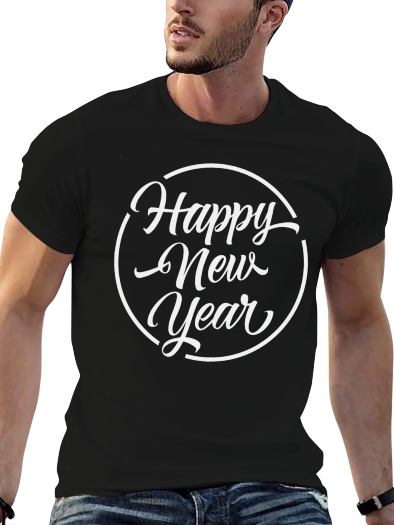 Happy New Year Graphic Tee - Holiday Celebration Shirt