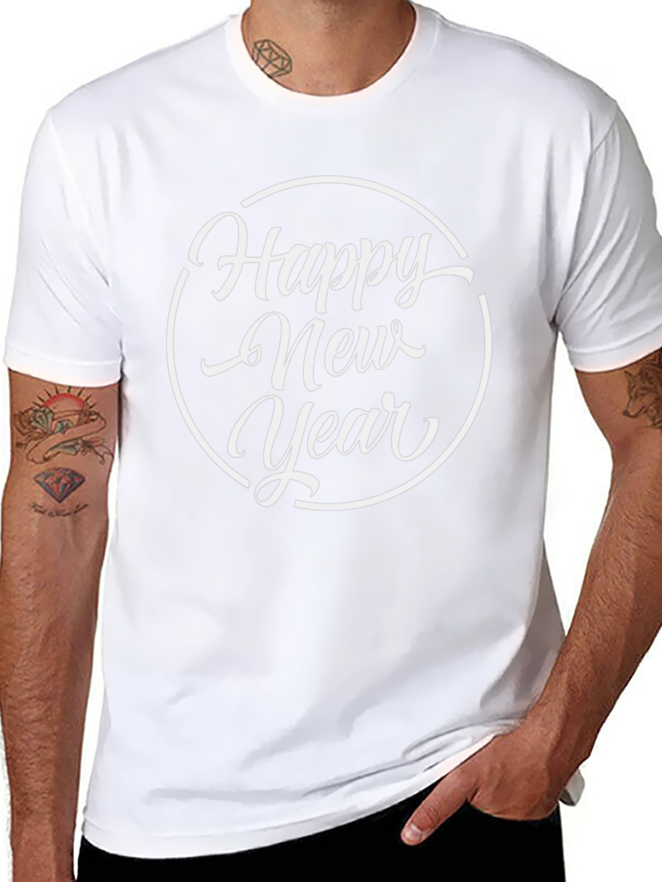 Happy New Year Graphic Tee - Holiday Celebration Shirt