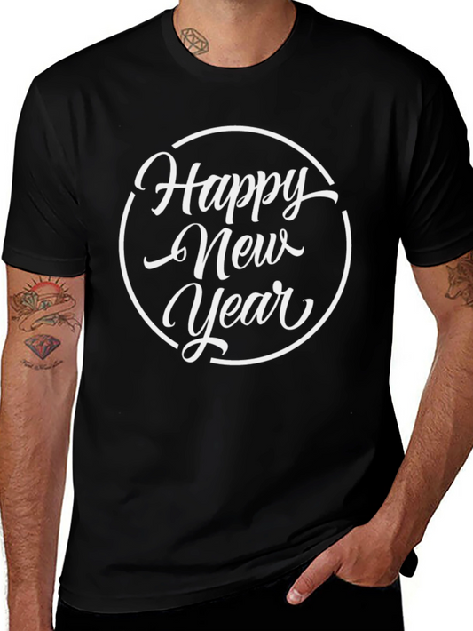 Happy New Year Graphic Tee - Holiday Celebration Shirt