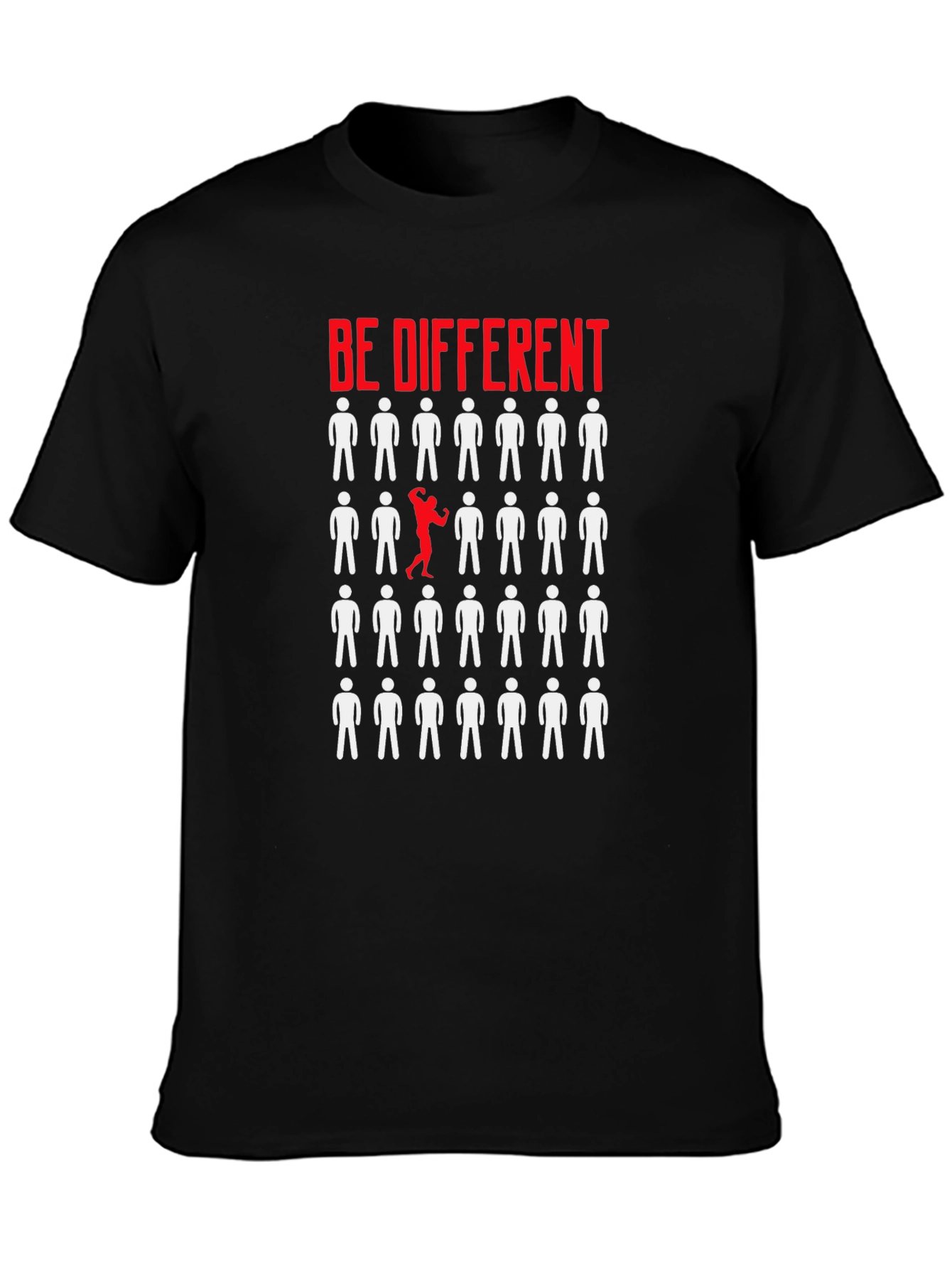 Be Different Graphic T-Shirt - Black