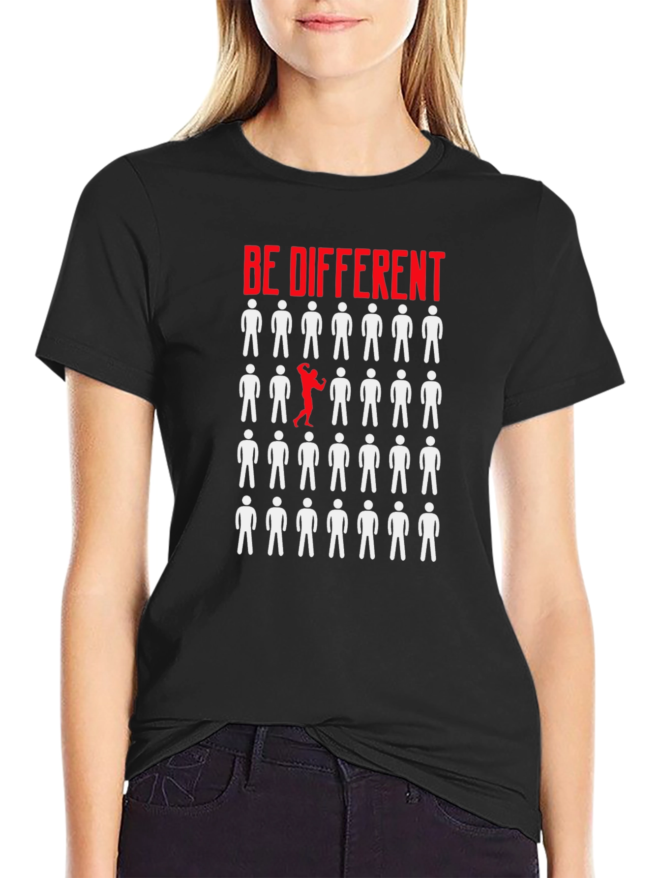 Be Different Graphic T-Shirt - Black
