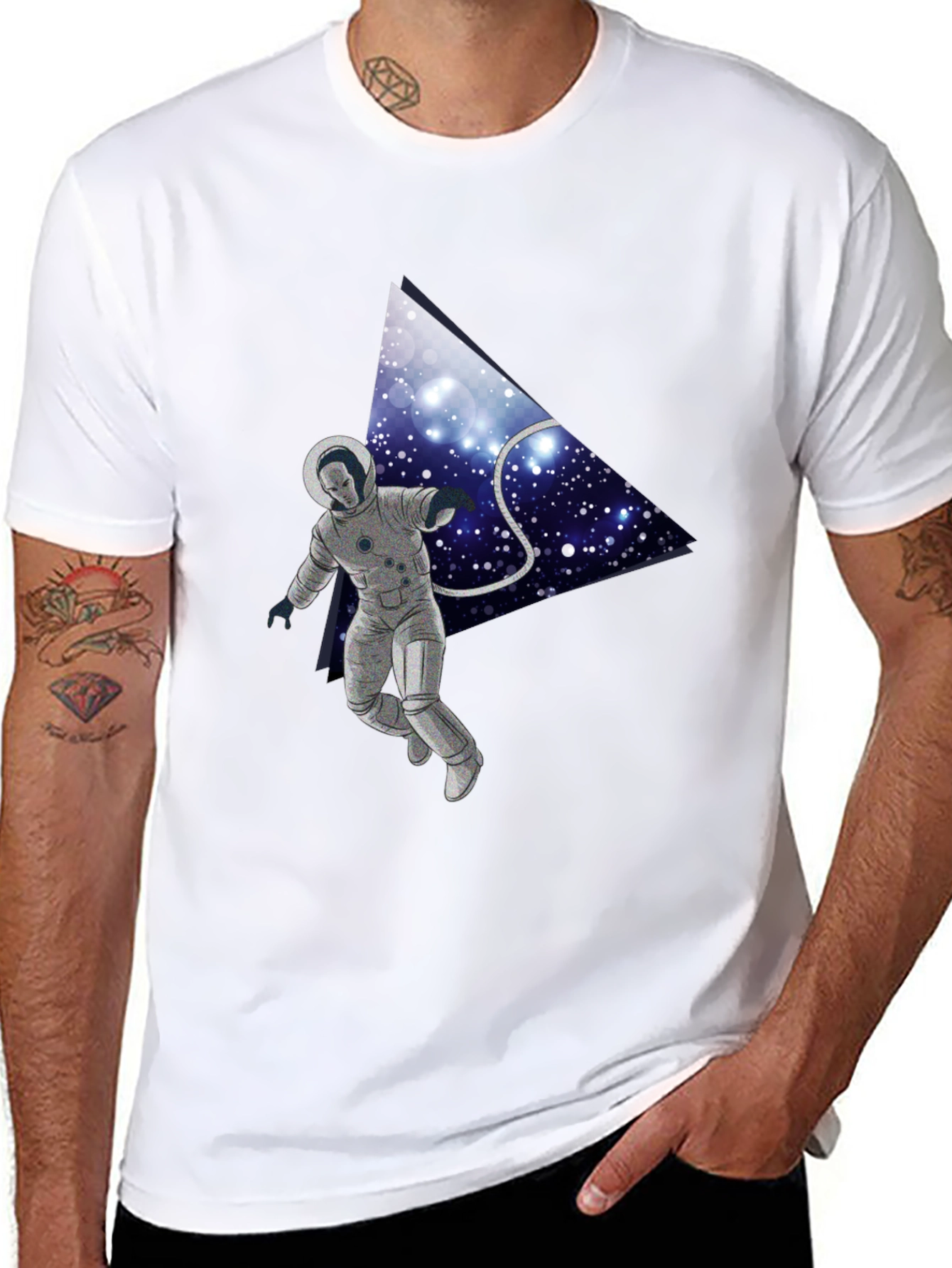Astronaut in Space Graphic Tee - Unique Design