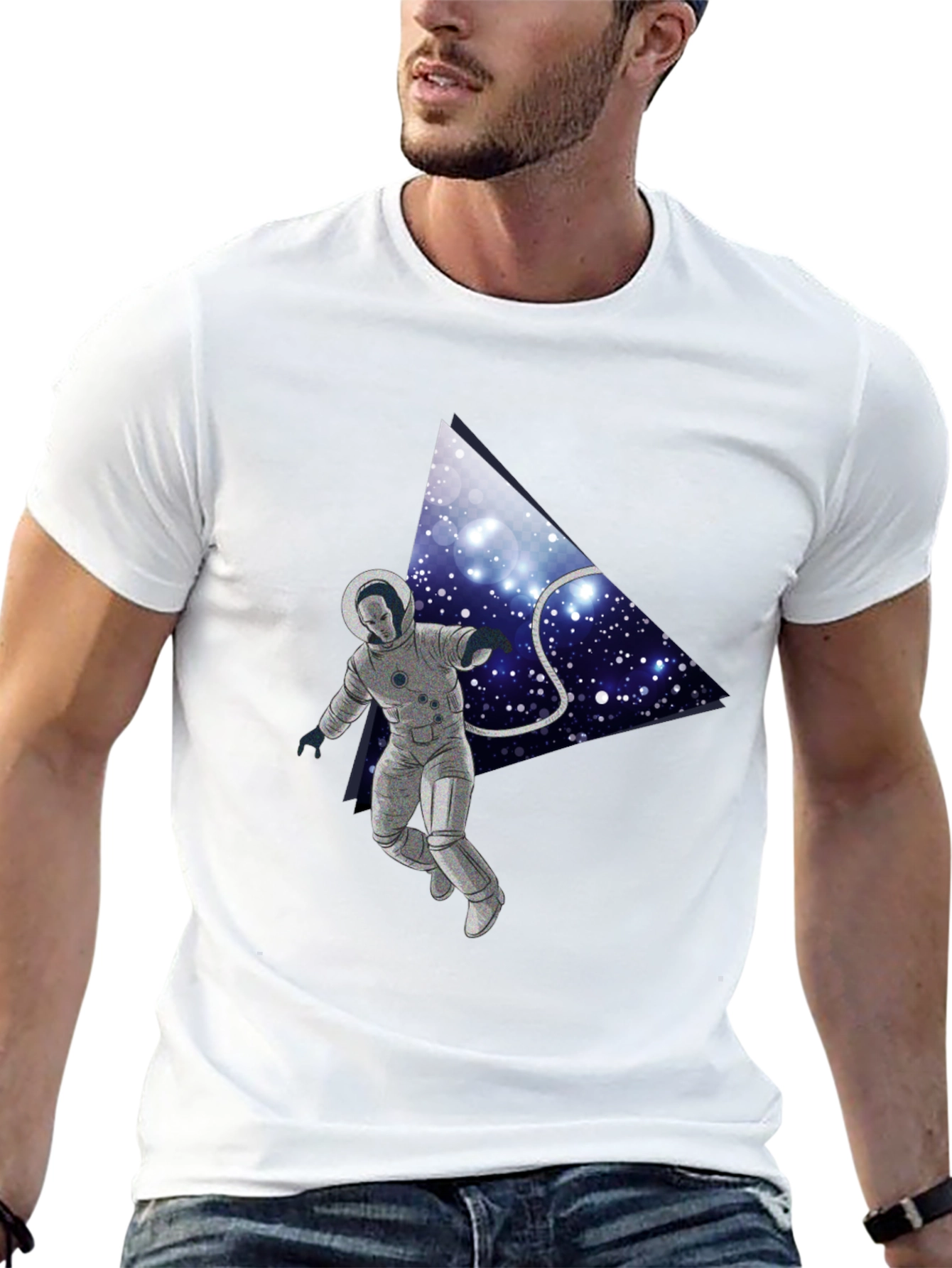 Astronaut in Space Graphic Tee - Unique Design