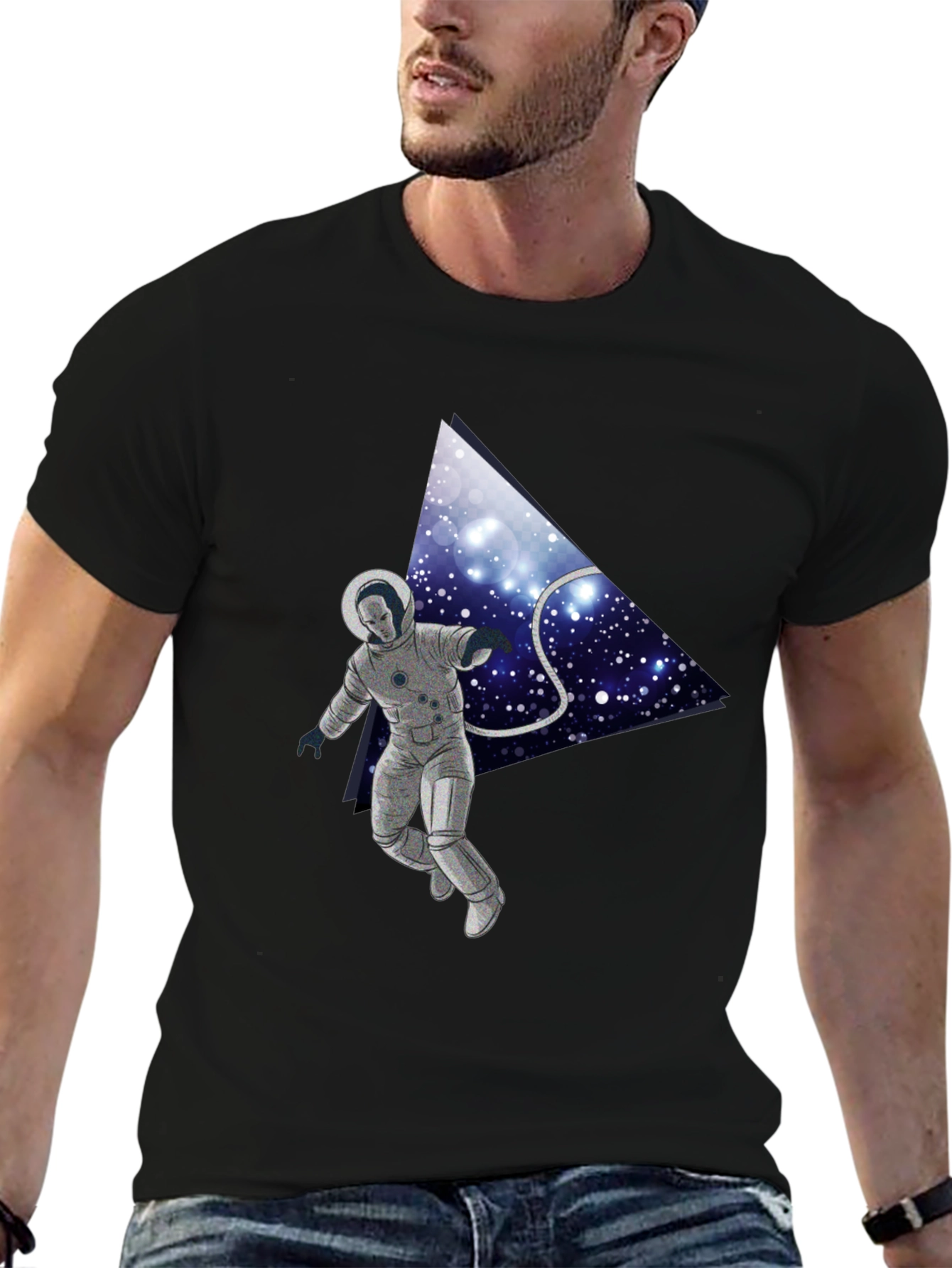 Astronaut in Space Graphic Tee - Unique Design
