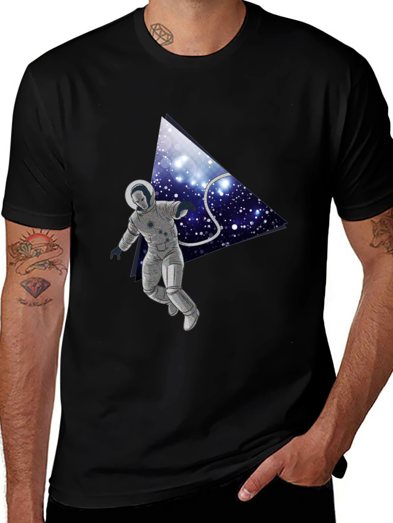 Astronaut in Space Graphic Tee - Unique Design