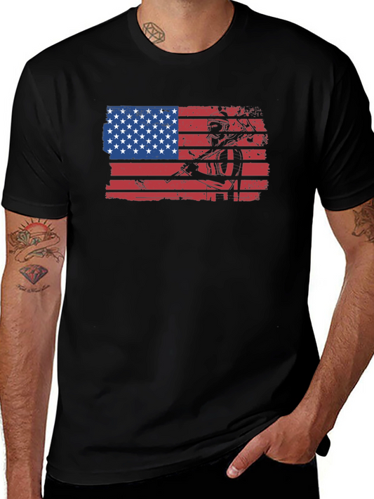 American Flag Miner Graphic Tee