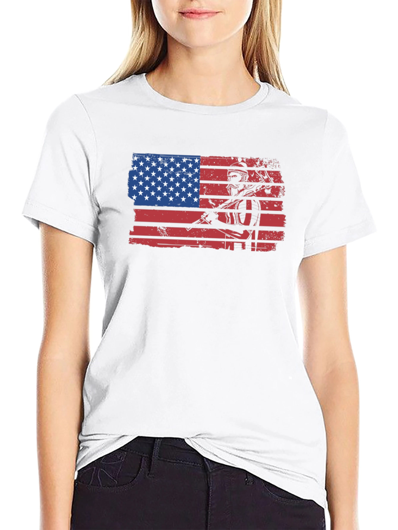 American Flag Miner Graphic Tee