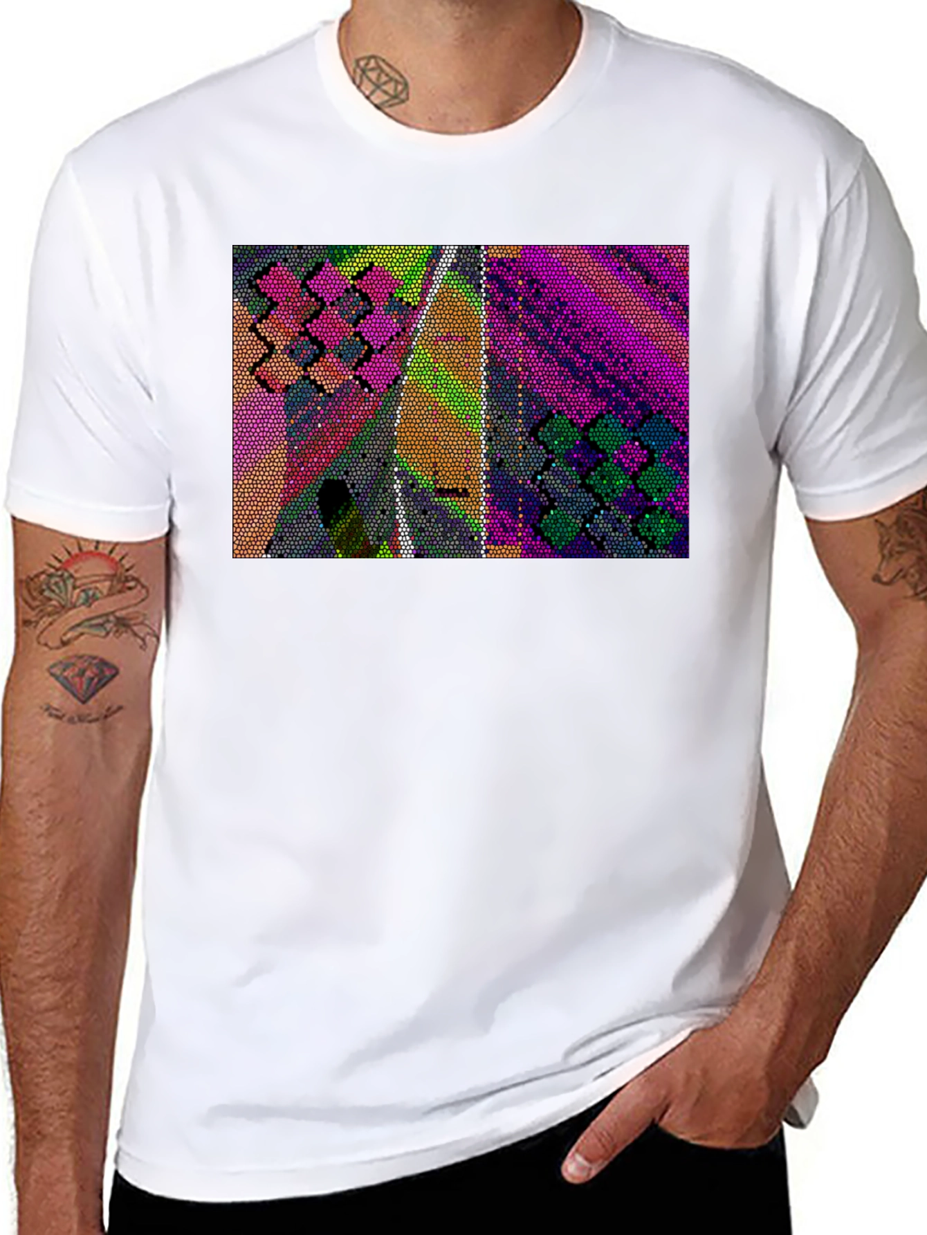 Abstract Mosaic T-Shirt