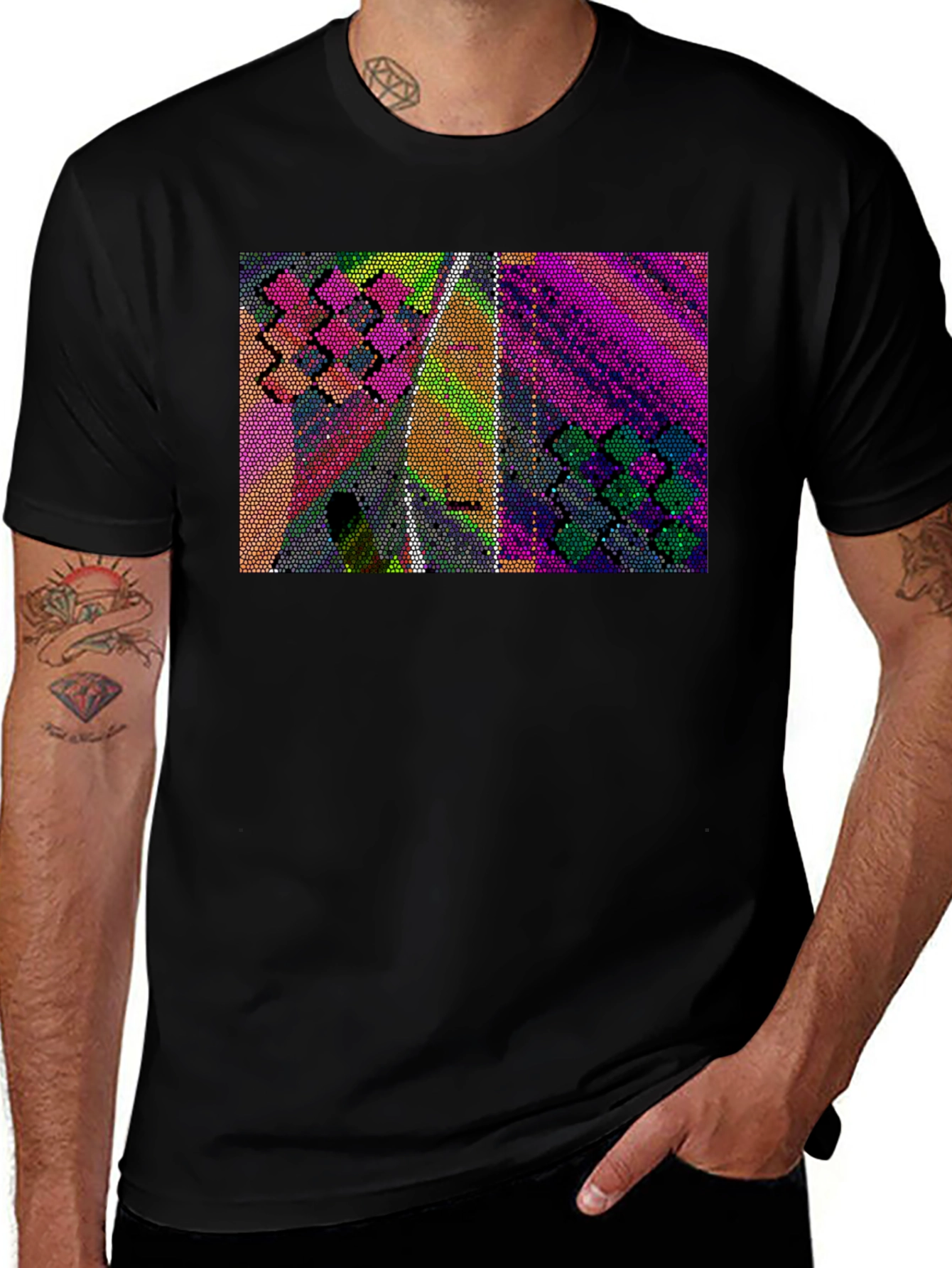 Abstract Mosaic T-Shirt