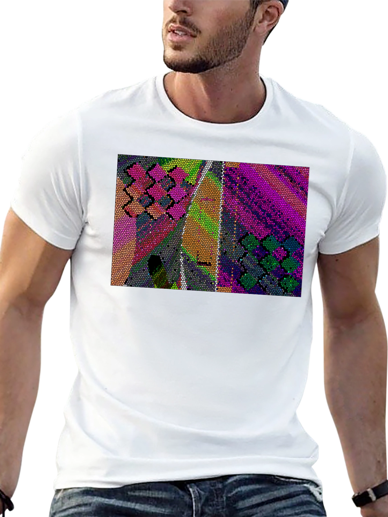 Abstract Mosaic T-Shirt