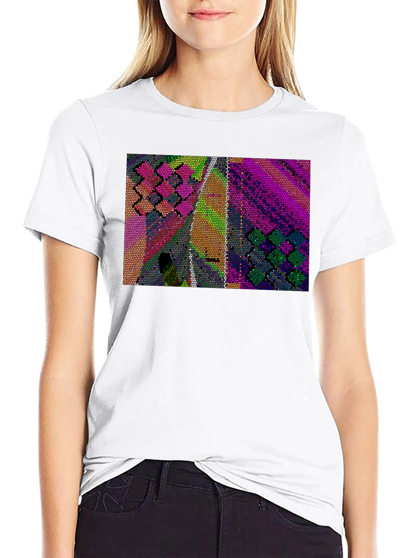Abstract Mosaic T-Shirt