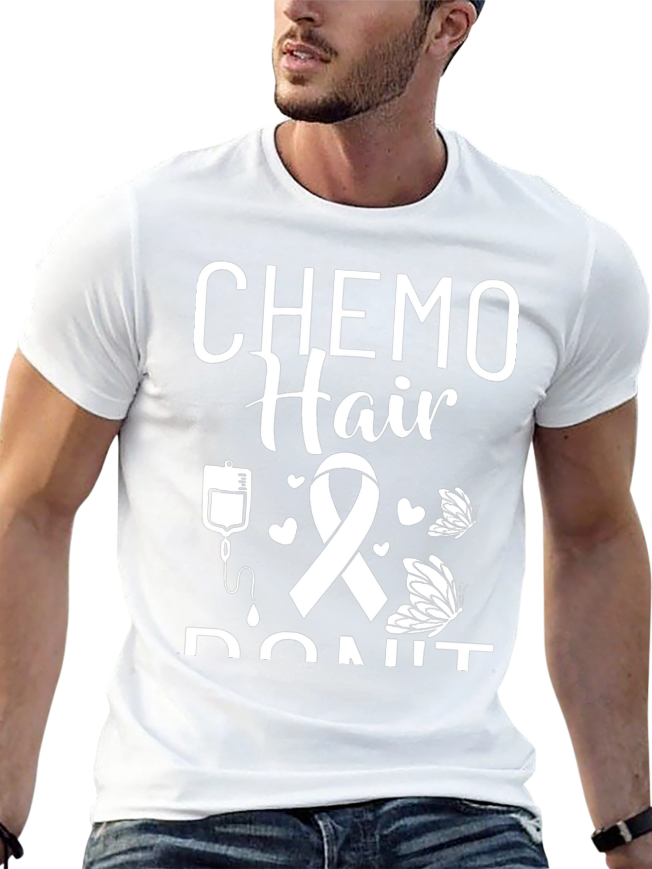 Chemo Hair Dont Care Black T-Shirt