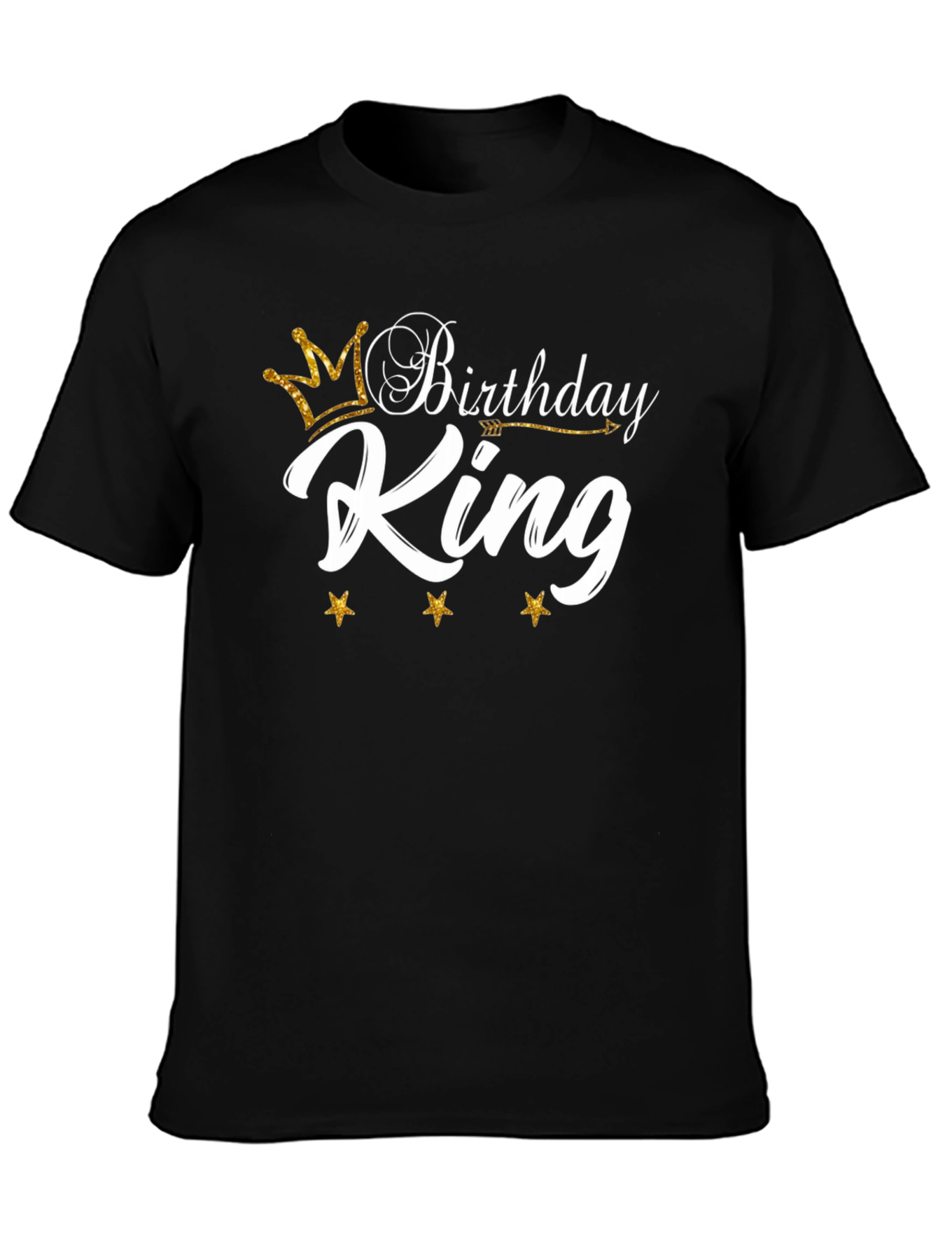 Birthday King Graphic T-Shirt - Black