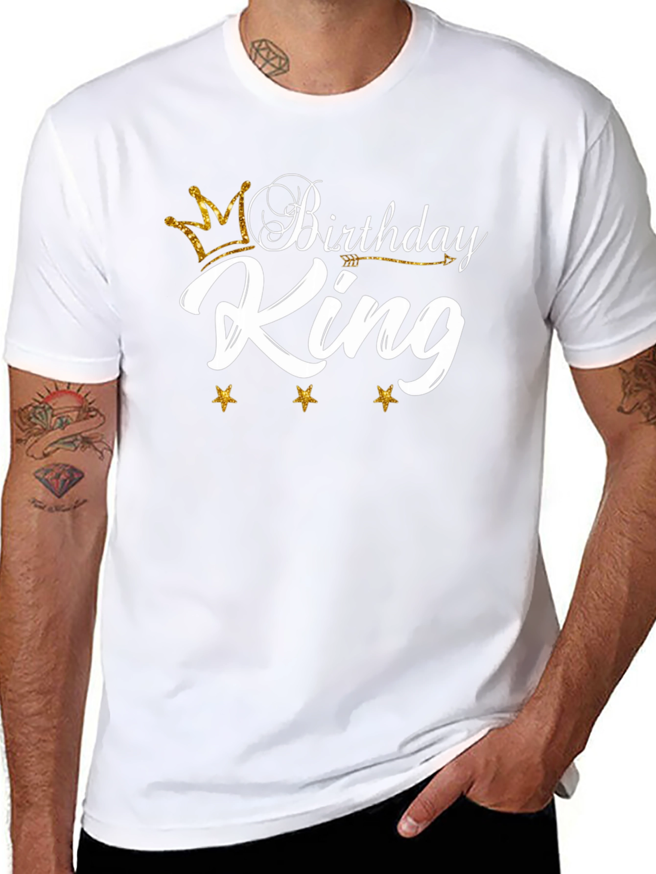 Birthday King Graphic T-Shirt - Black